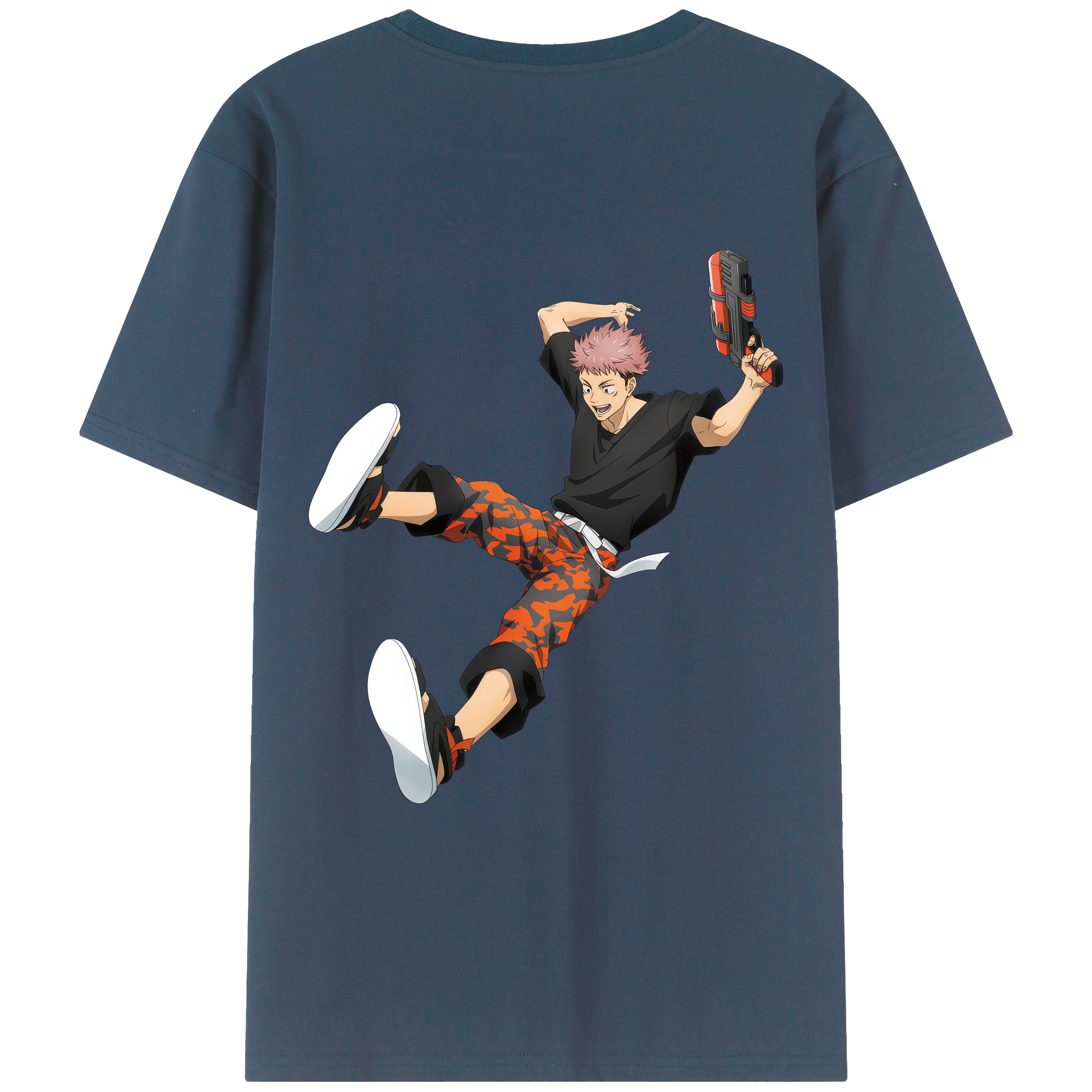（画像用） 呪術廻戦 Jujutsu Kaisen 綿100％ メンズ半袖Tシャツ（バックプリント） 通気性