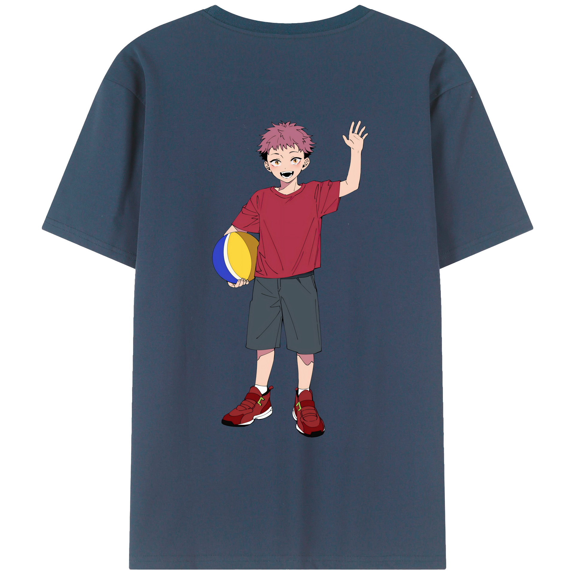 （画像用） 呪術廻戦 Jujutsu Kaisen 綿100％ メンズ半袖Tシャツ（バックプリント） 通気性