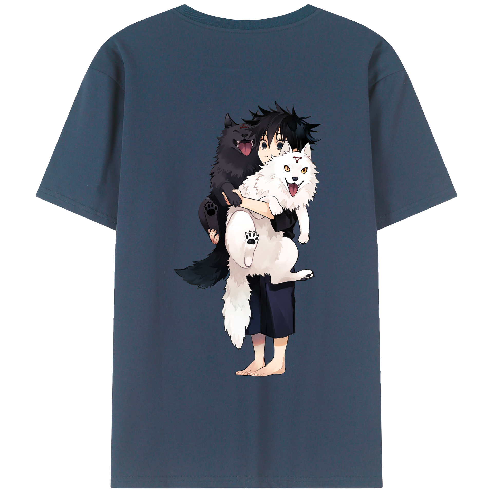 （画像用） 呪術廻戦 Jujutsu Kaisen 綿100％ メンズ半袖Tシャツ（バックプリント） 通気性