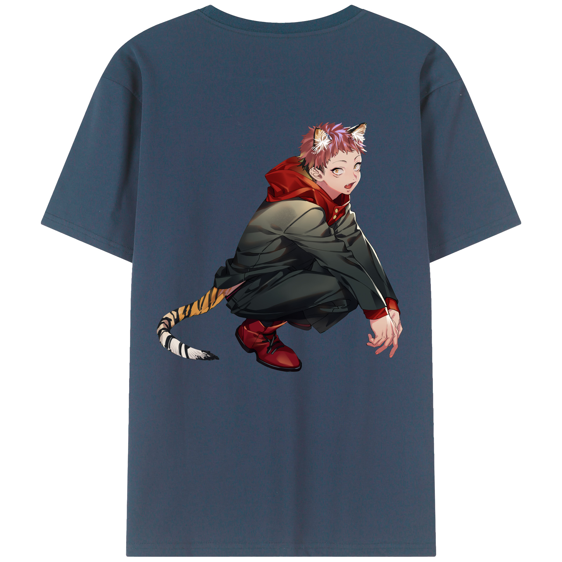 （画像用） 呪術廻戦 Jujutsu Kaisen 綿100％ メンズ半袖Tシャツ（バックプリント） 通気性