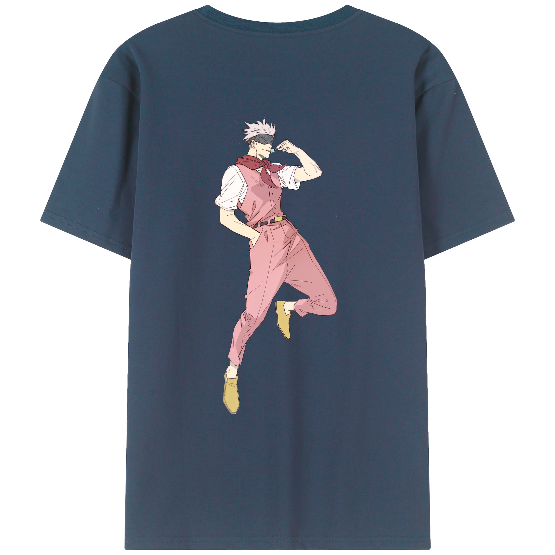 （画像用） 呪術廻戦 Jujutsu Kaisen 綿100％ メンズ半袖Tシャツ（バックプリント） 通気性
