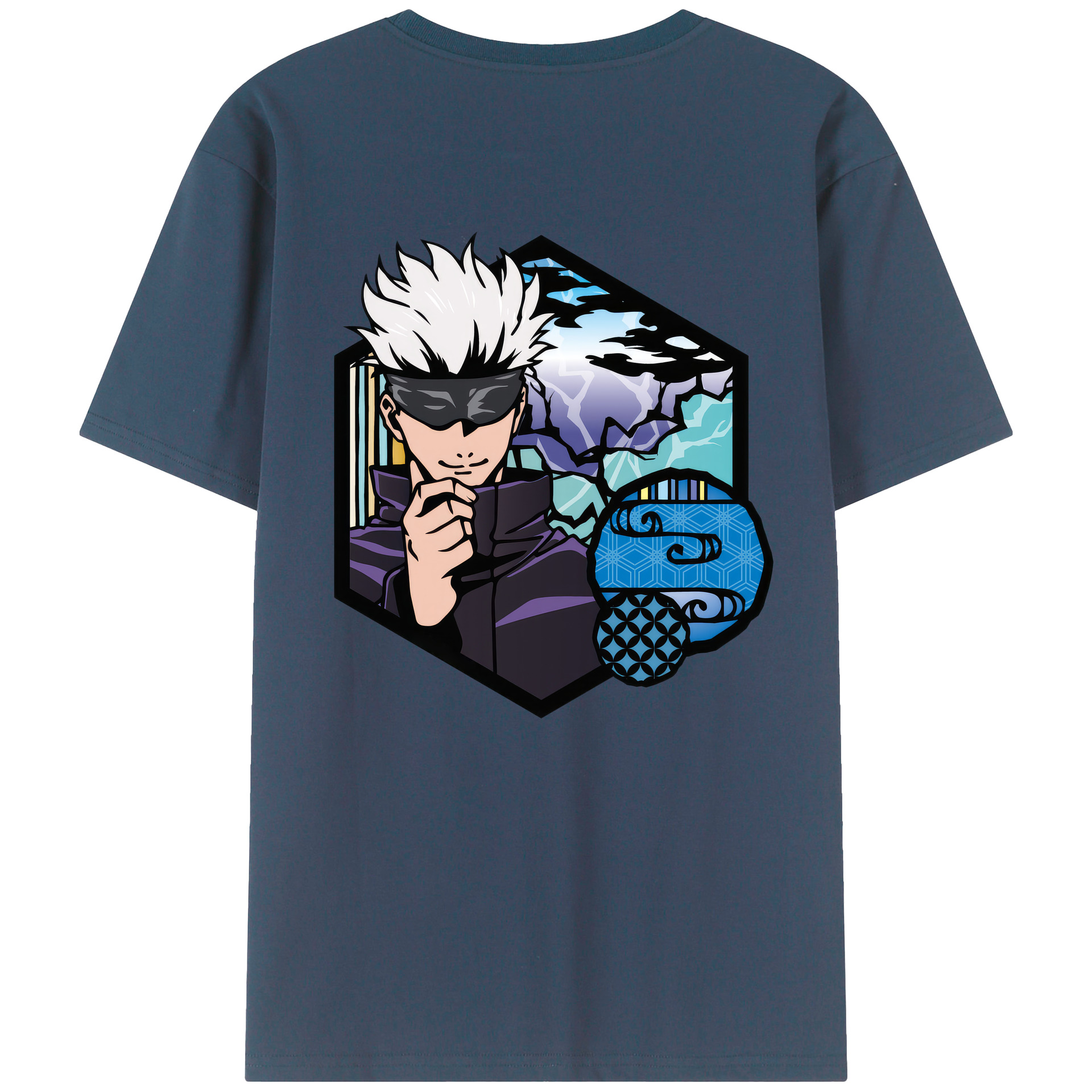 （画像用） 呪術廻戦 Jujutsu Kaisen 綿100％ メンズ半袖Tシャツ（バックプリント） 通気性