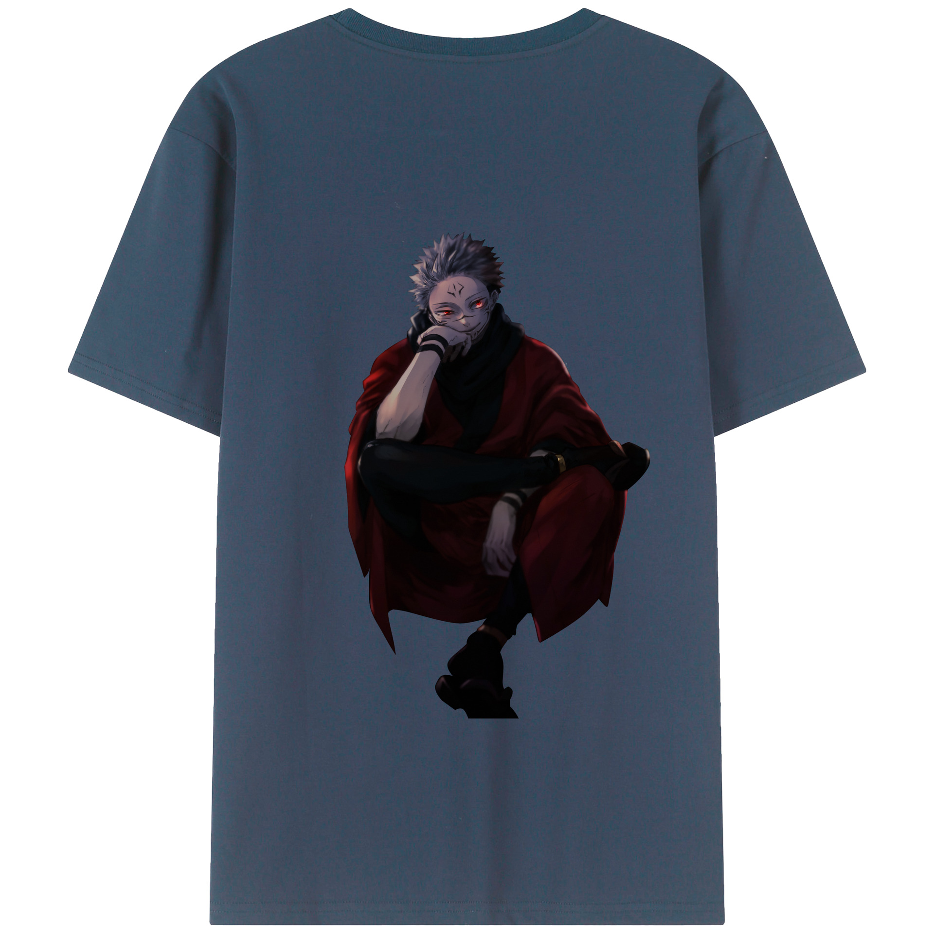 （画像用） 呪術廻戦 Jujutsu Kaisen 綿100％ メンズ半袖Tシャツ（バックプリント） 通気性