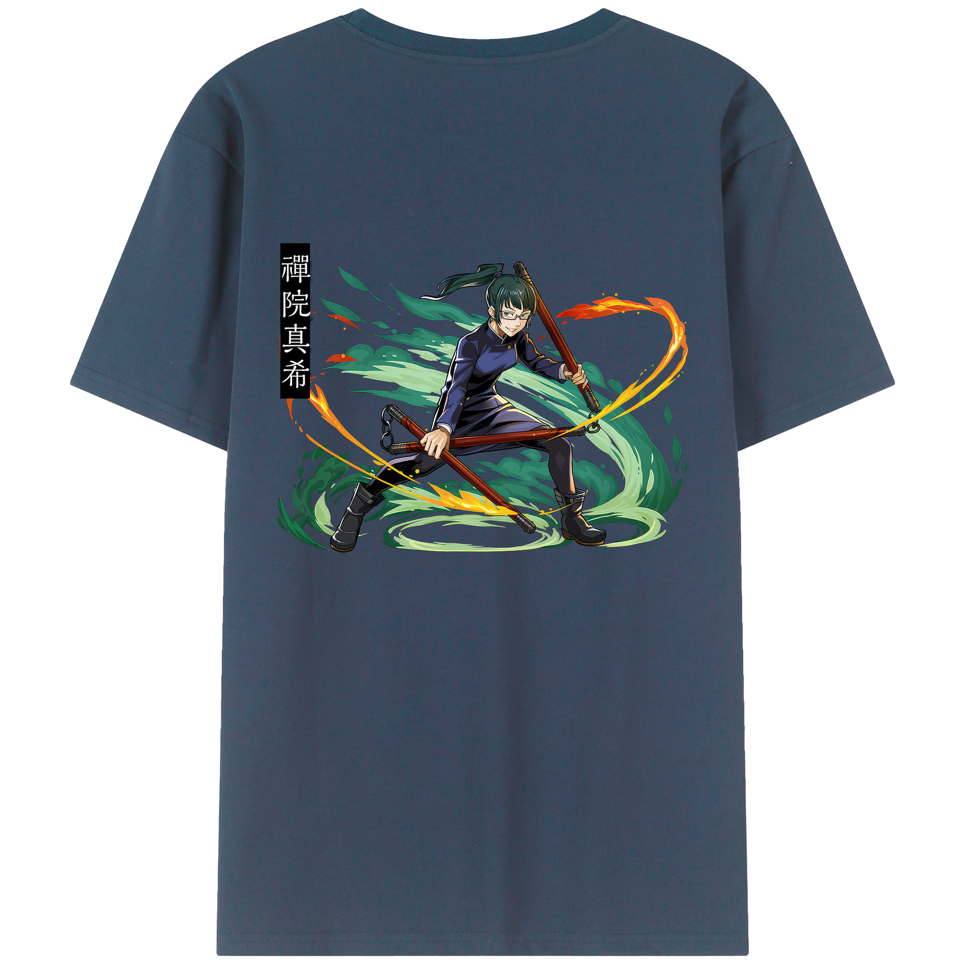 （画像用） 呪術廻戦 Jujutsu Kaisen 綿100％ メンズ半袖Tシャツ（バックプリント） 通気性
