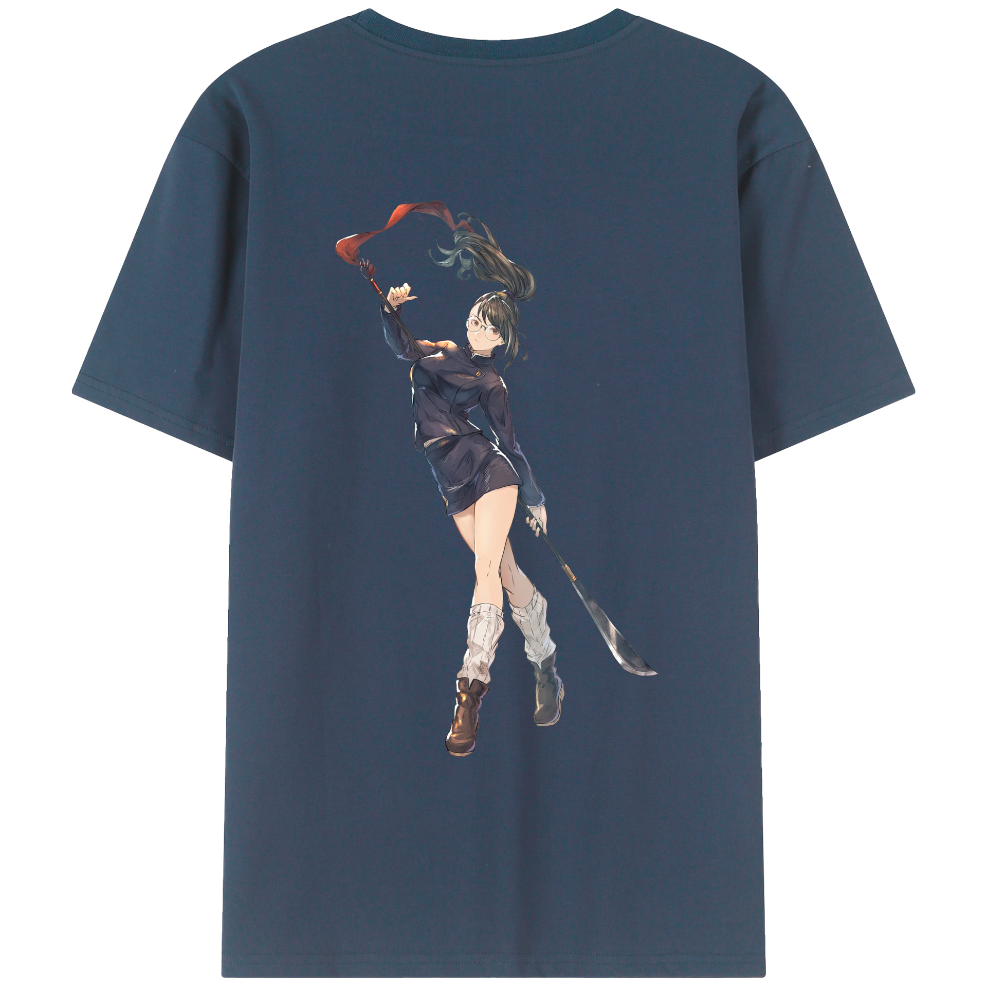 （画像用） 呪術廻戦 Jujutsu Kaisen 綿100％ メンズ半袖Tシャツ（バックプリント） 通気性
