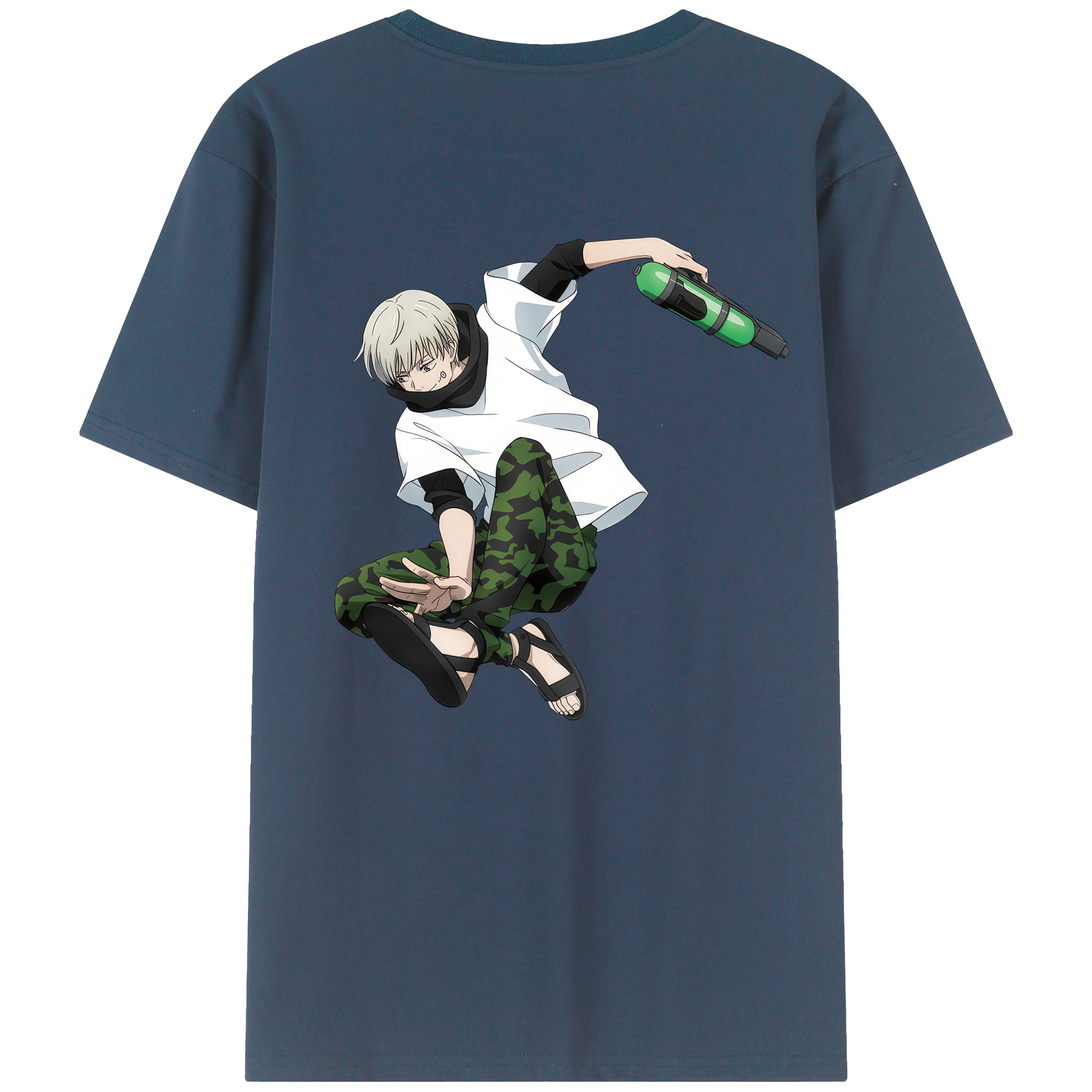 （画像用） 呪術廻戦 Jujutsu Kaisen 綿100％ メンズ半袖Tシャツ（バックプリント） 通気性