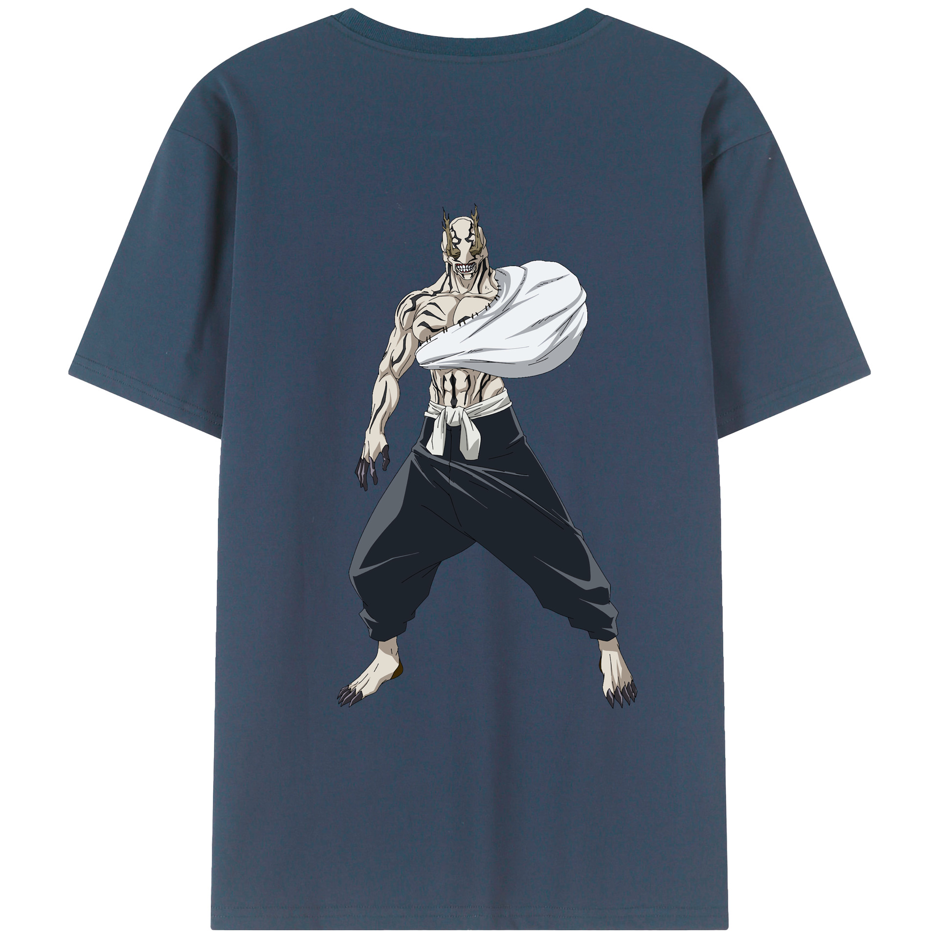 （画像用） 呪術廻戦 Jujutsu Kaisen 綿100％ メンズ半袖Tシャツ（バックプリント） 通気性