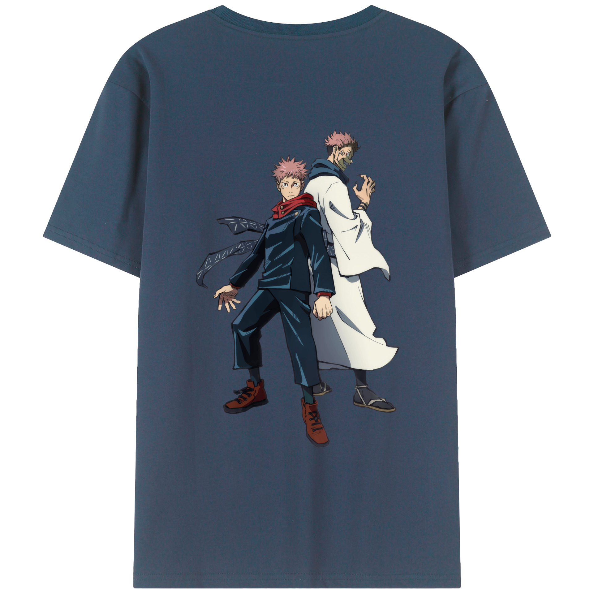 （画像用） 呪術廻戦 Jujutsu Kaisen 綿100％ メンズ半袖Tシャツ（バックプリント） 通気性