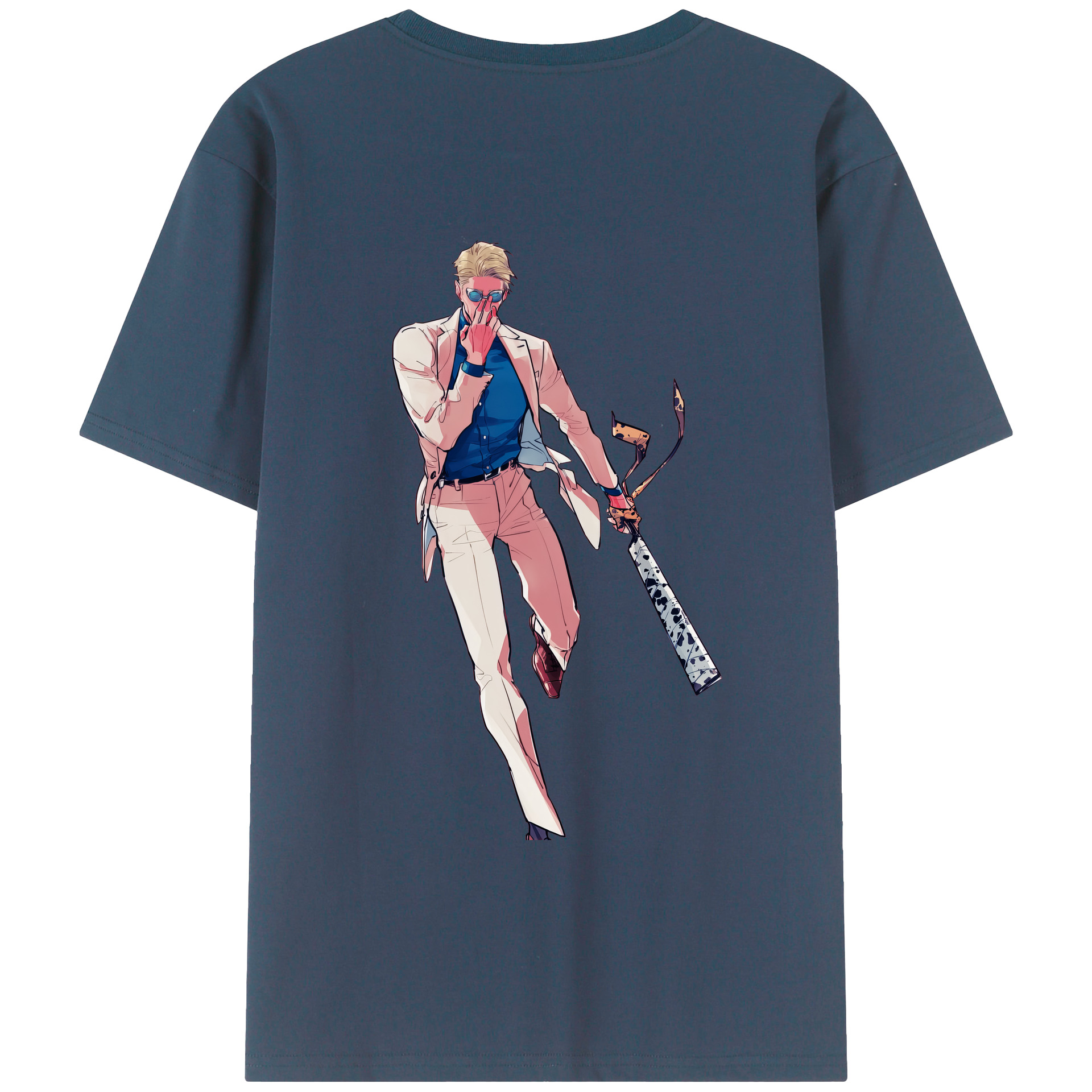 （画像用） 呪術廻戦 Jujutsu Kaisen 綿100％ メンズ半袖Tシャツ（バックプリント） 通気性
