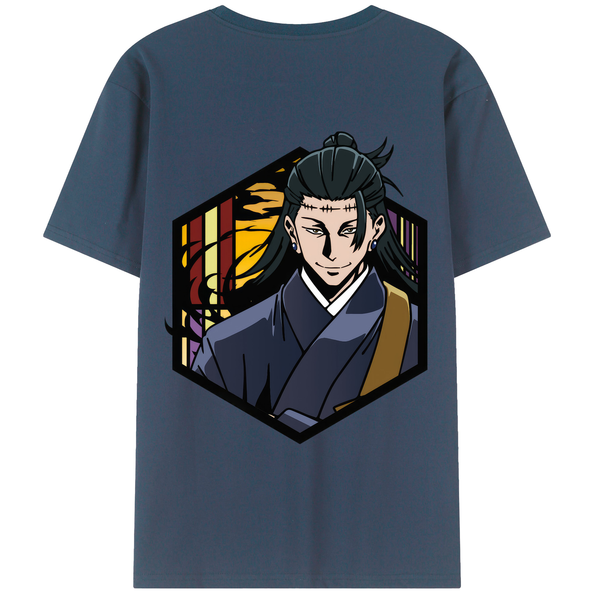 （画像用） 呪術廻戦 Jujutsu Kaisen 綿100％ メンズ半袖Tシャツ（バックプリント） 通気性