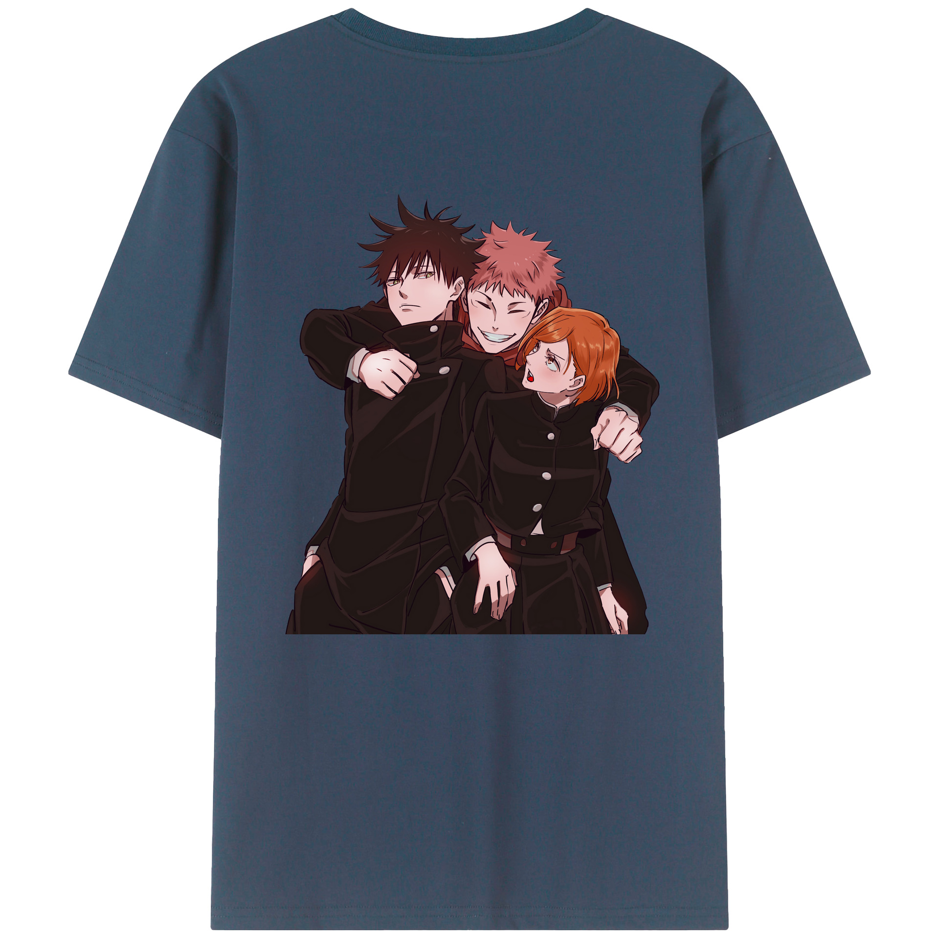 （画像用） 呪術廻戦 Jujutsu Kaisen 綿100％ メンズ半袖Tシャツ（バックプリント） 通気性