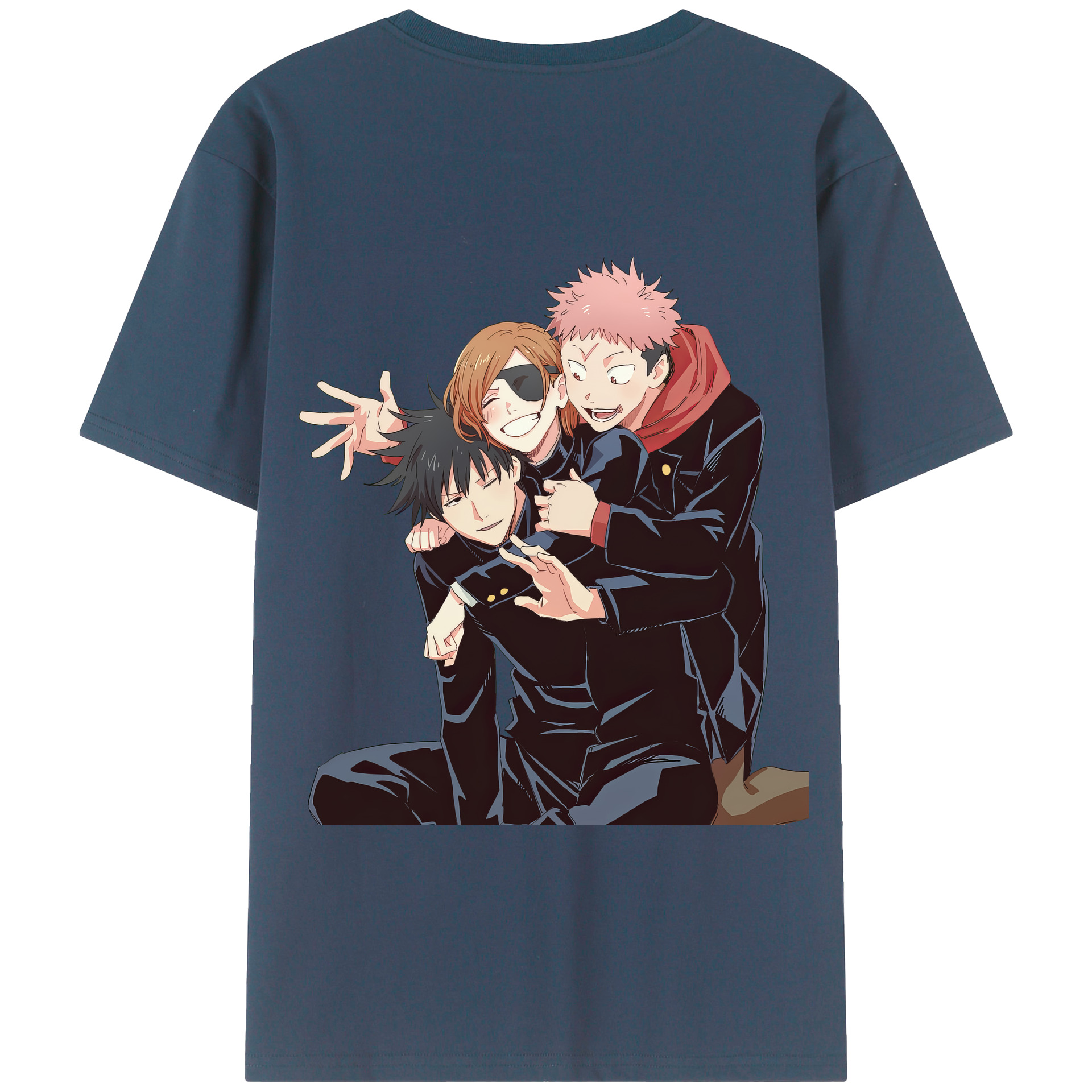 （画像用） 呪術廻戦 Jujutsu Kaisen 綿100％ メンズ半袖Tシャツ（バックプリント） 通気性