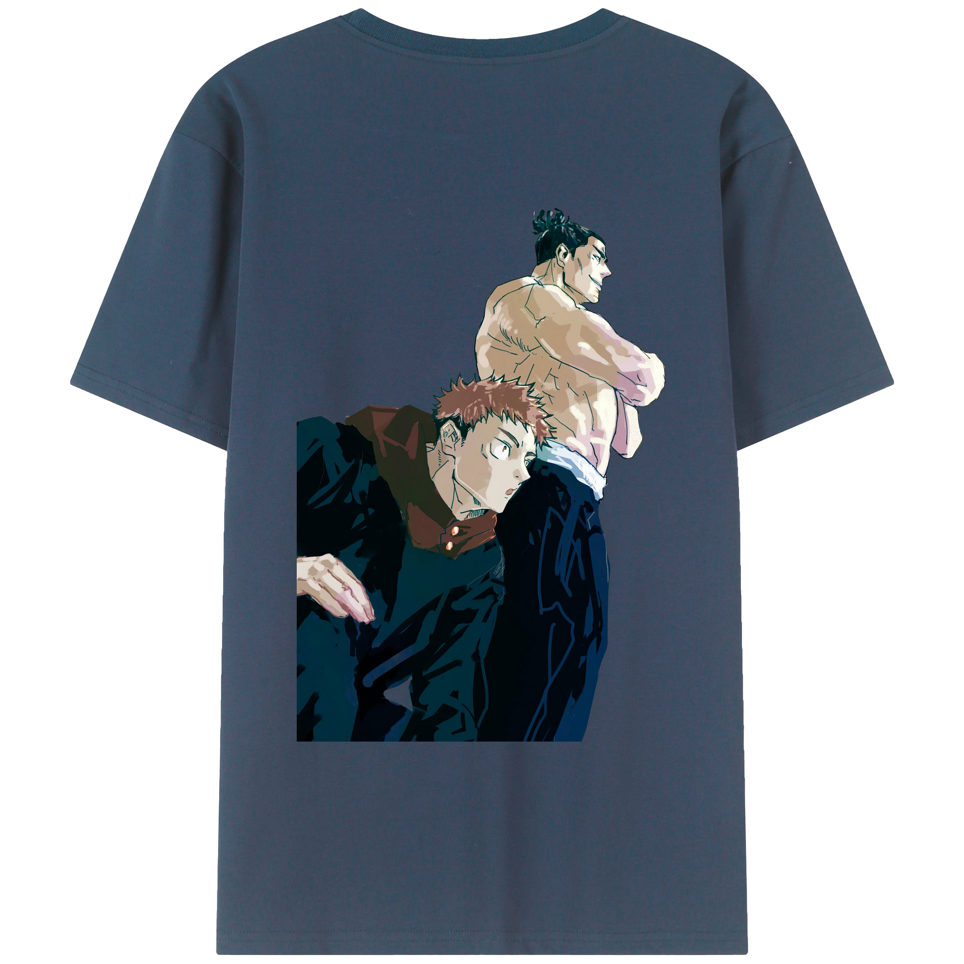 （画像用） 呪術廻戦 Jujutsu Kaisen 綿100％ メンズ半袖Tシャツ（バックプリント） 通気性