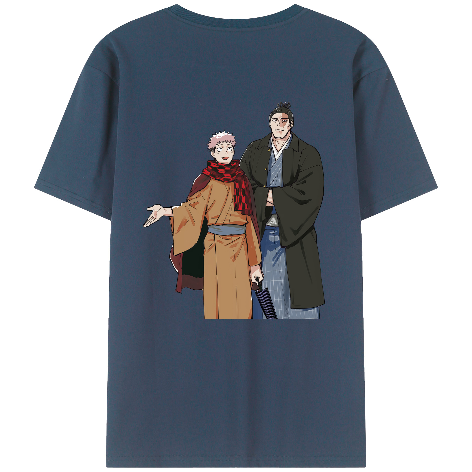 （画像用） 呪術廻戦 Jujutsu Kaisen 綿100％ メンズ半袖Tシャツ（バックプリント） 通気性