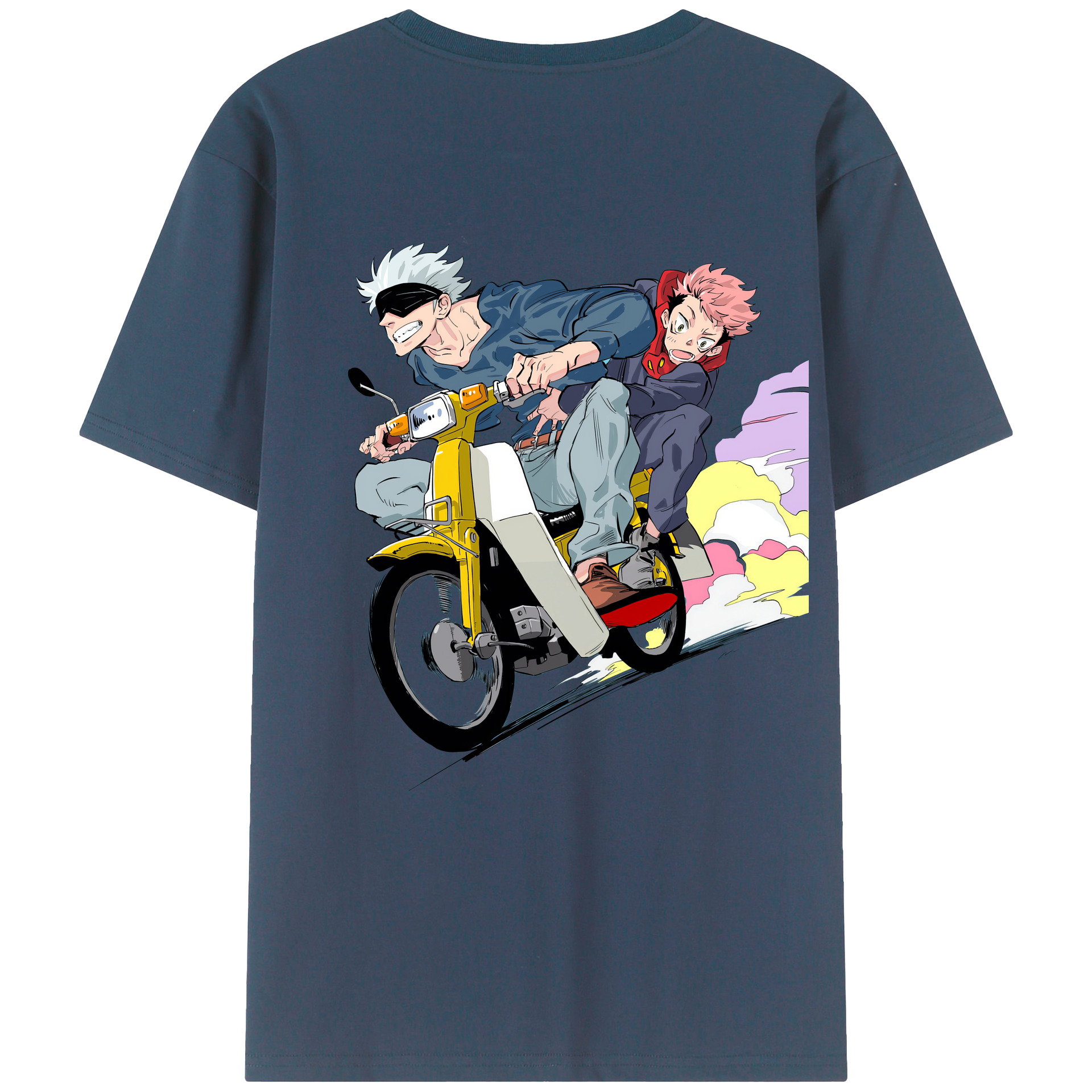 （画像用） 呪術廻戦 Jujutsu Kaisen 綿100％ メンズ半袖Tシャツ（バックプリント） 通気性