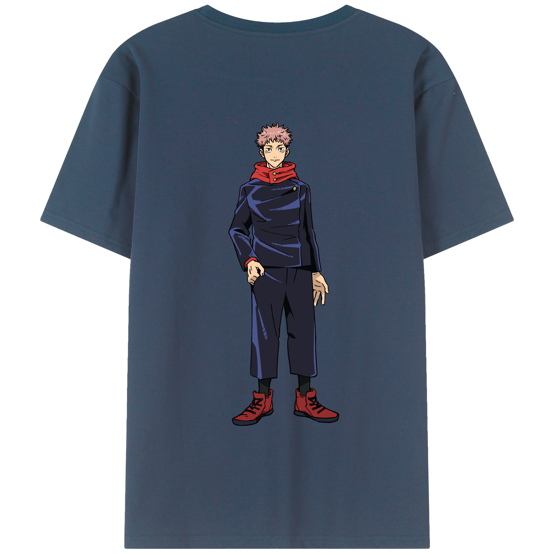 （画像用） 呪術廻戦 Jujutsu Kaisen 綿100％ メンズ半袖Tシャツ（バックプリント） 通気性
