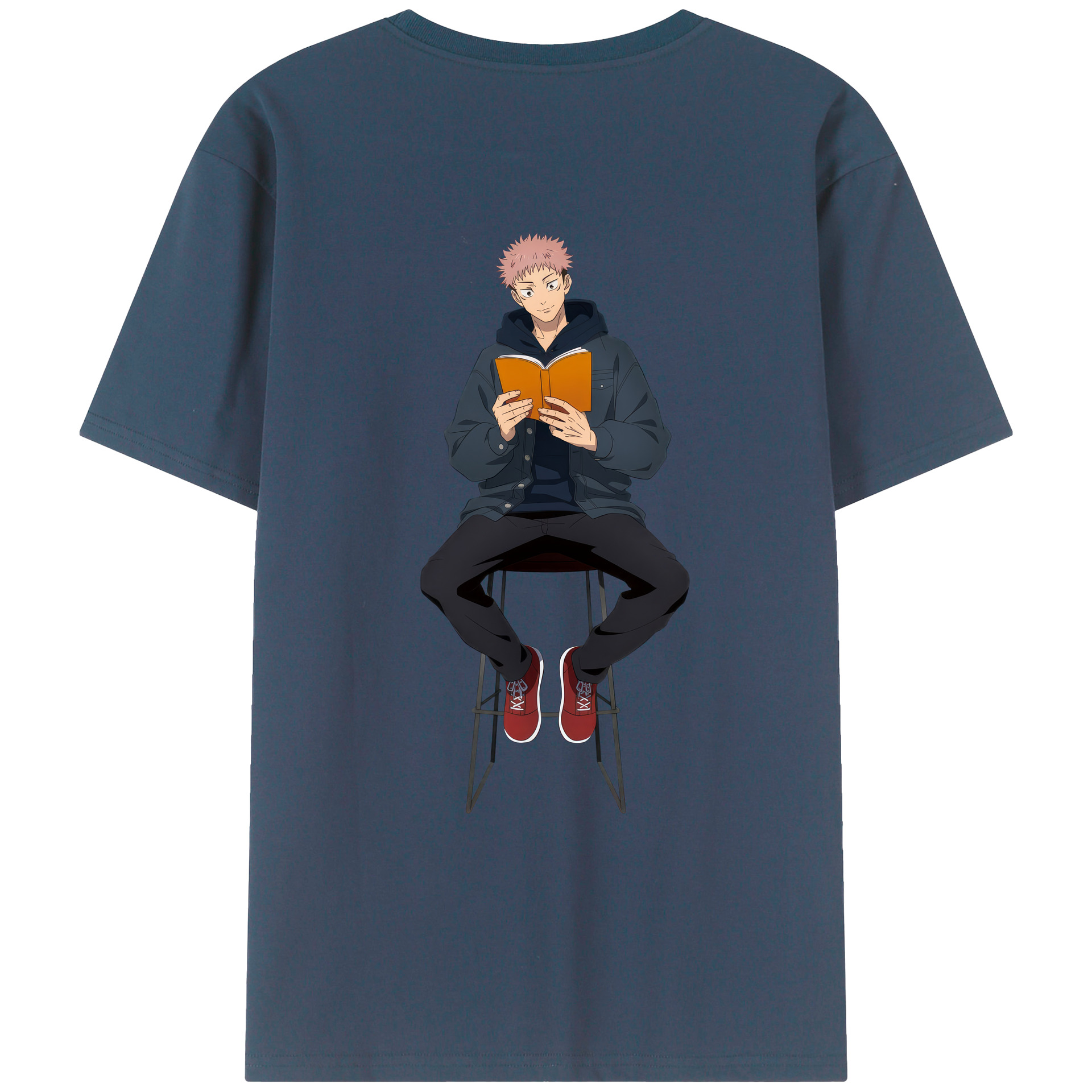 （画像用） 呪術廻戦 Jujutsu Kaisen 綿100％ メンズ半袖Tシャツ（バックプリント） 通気性