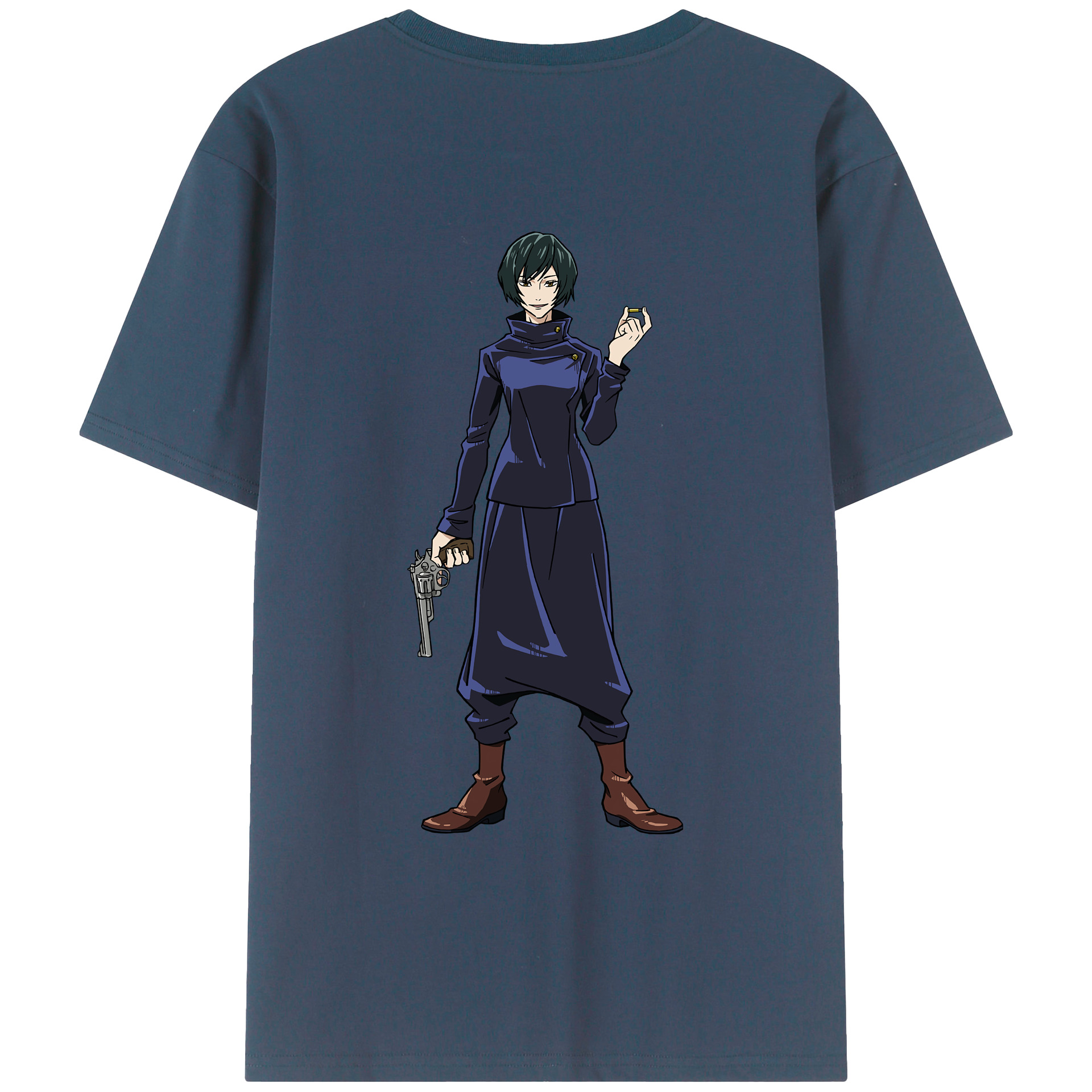（画像用） 呪術廻戦 Jujutsu Kaisen 綿100％ メンズ半袖Tシャツ（バックプリント） 通気性