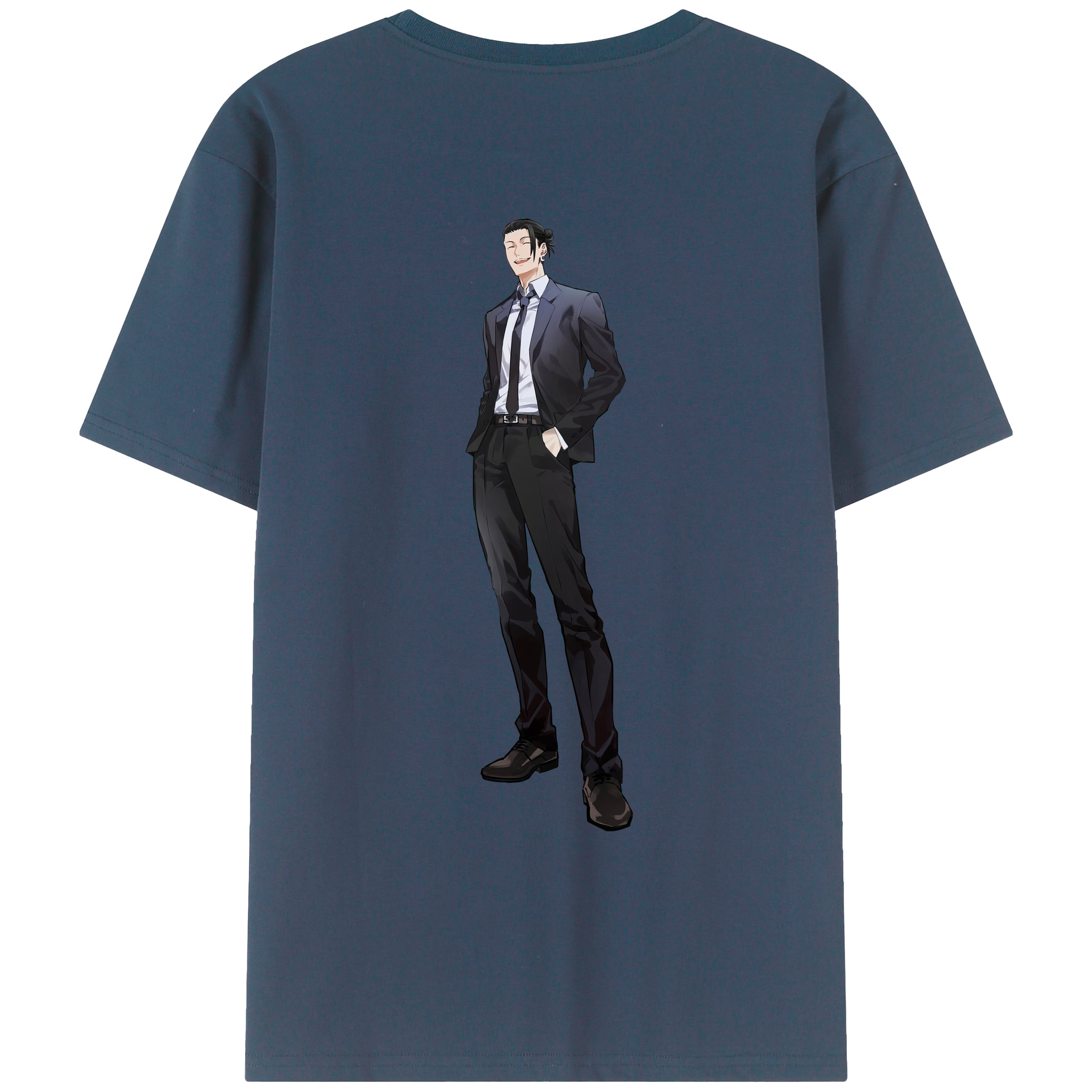（画像用） 呪術廻戦 Jujutsu Kaisen 綿100％ メンズ半袖Tシャツ（バックプリント） 通気性