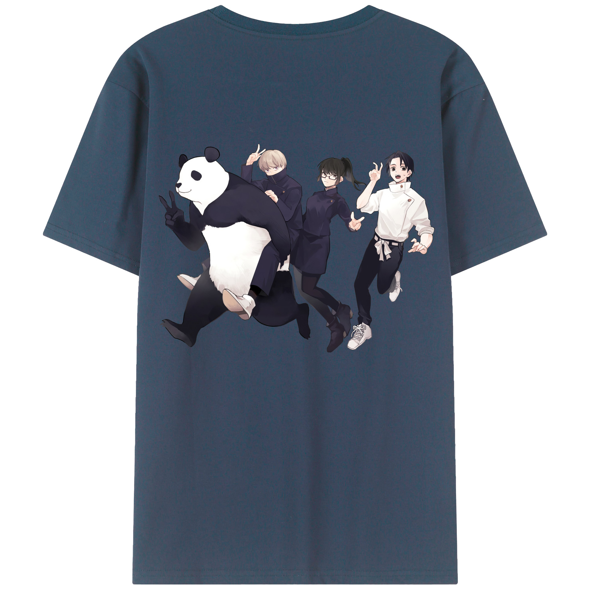 （画像用） 呪術廻戦 Jujutsu Kaisen 綿100％ メンズ半袖Tシャツ（バックプリント） 通気性