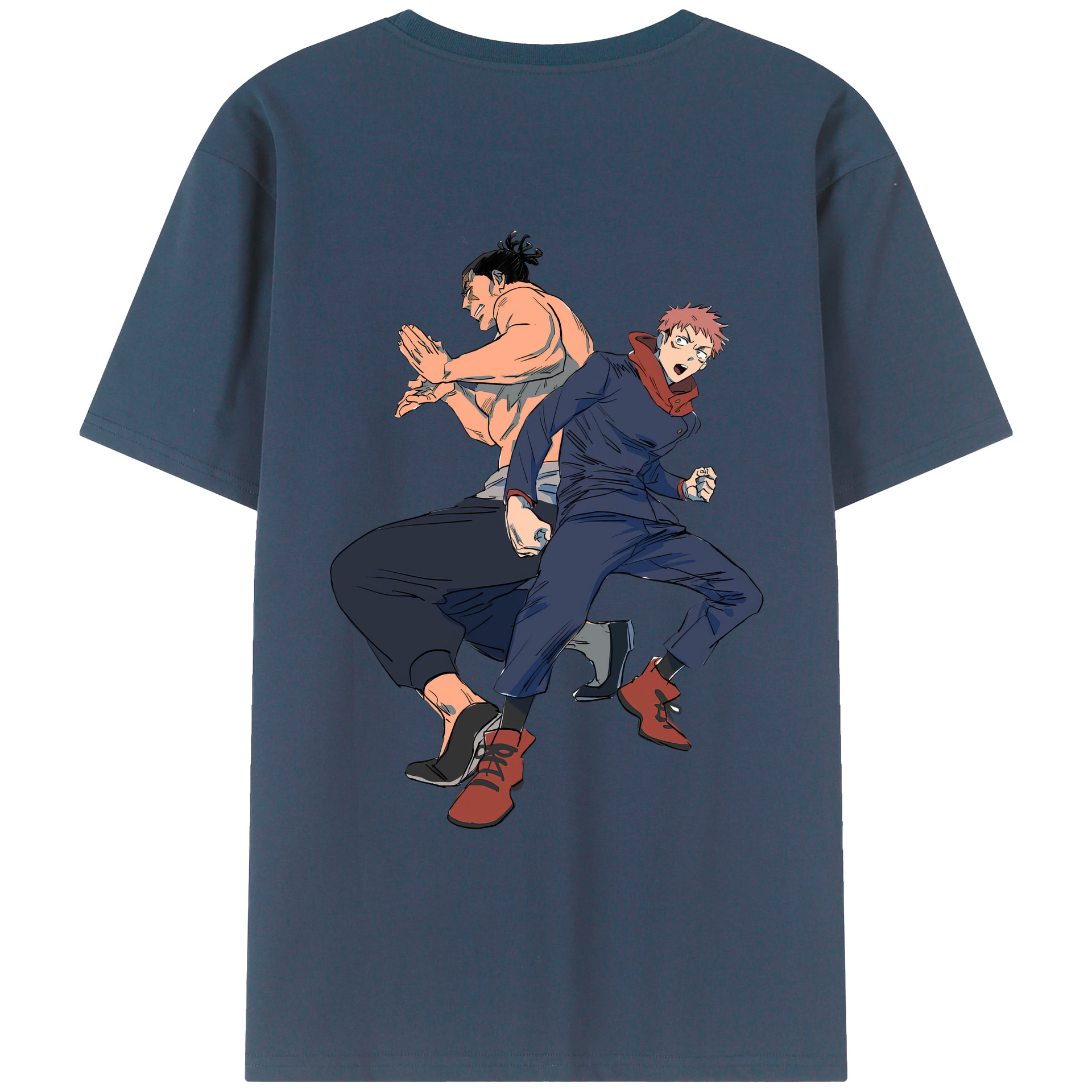 （画像用） 呪術廻戦 Jujutsu Kaisen 綿100％ メンズ半袖Tシャツ（バックプリント） 通気性