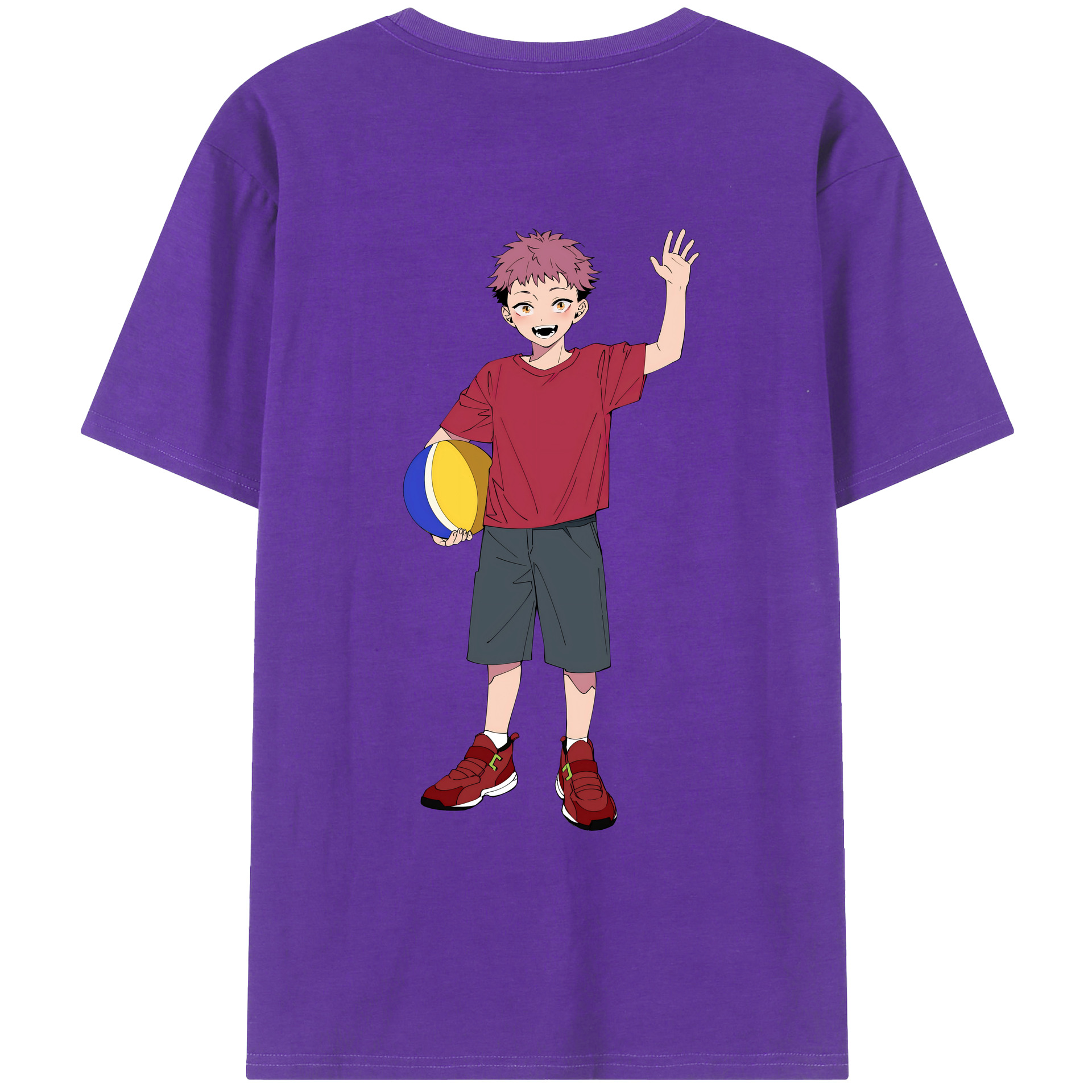 （画像用） 呪術廻戦 Jujutsu Kaisen 綿100％ メンズ半袖Tシャツ（バックプリント） 通気性