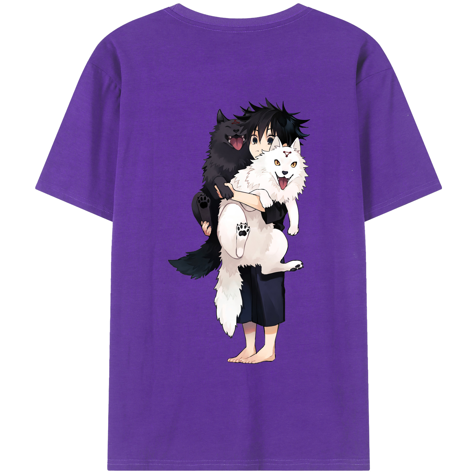 （画像用） 呪術廻戦 Jujutsu Kaisen 綿100％ メンズ半袖Tシャツ（バックプリント） 通気性