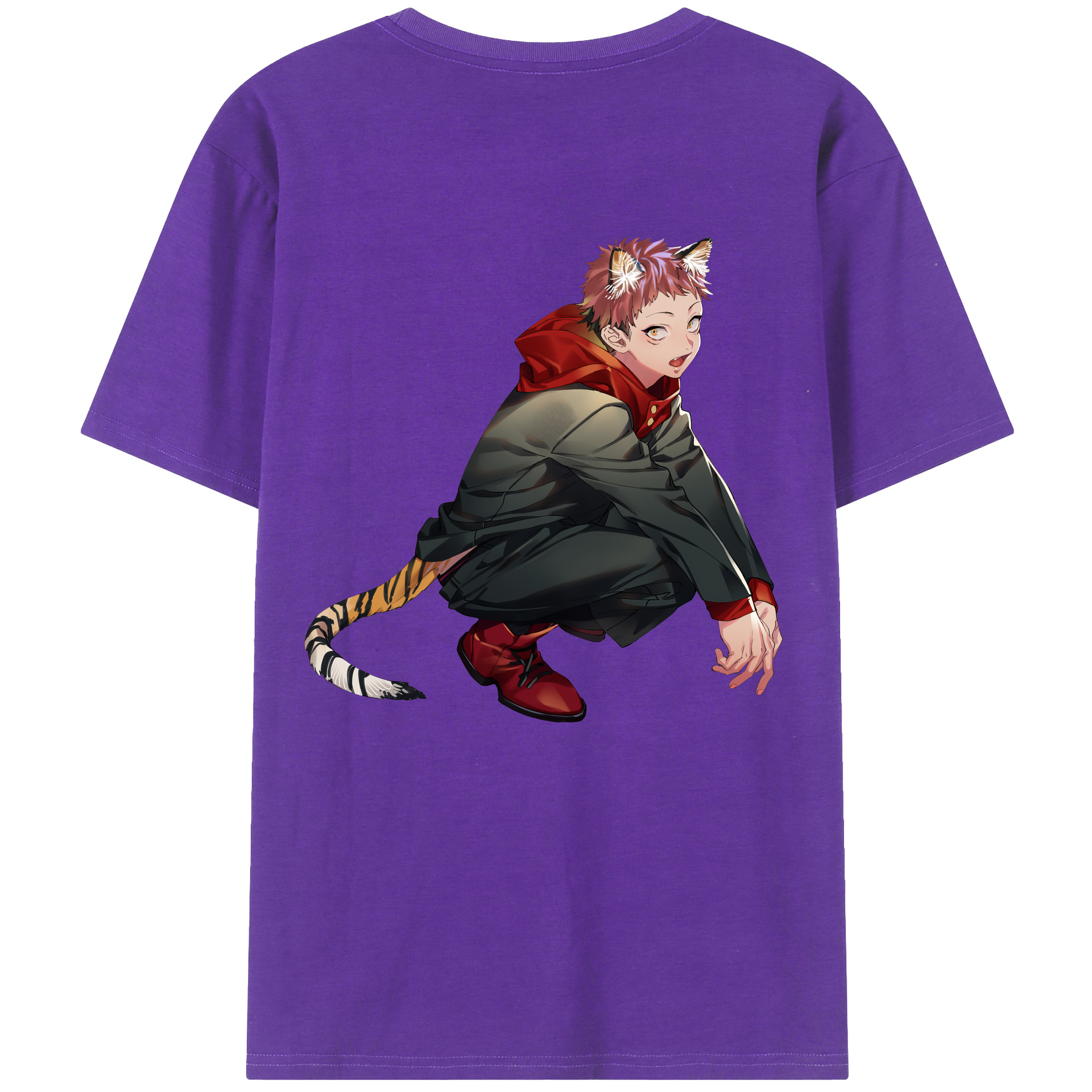 （画像用） 呪術廻戦 Jujutsu Kaisen 綿100％ メンズ半袖Tシャツ（バックプリント） 通気性