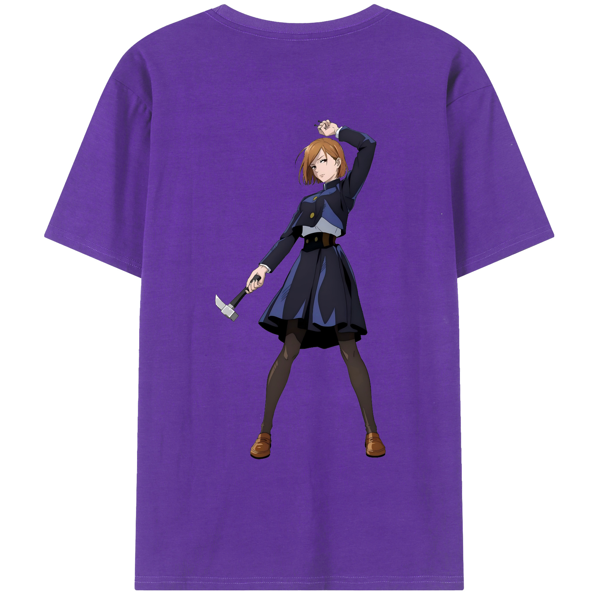 （画像用） 呪術廻戦 Jujutsu Kaisen 綿100％ メンズ半袖Tシャツ（バックプリント） 通気性