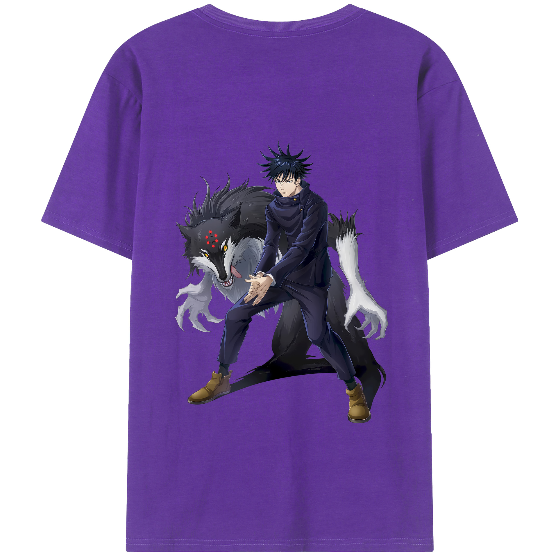 （画像用） 呪術廻戦 Jujutsu Kaisen 綿100％ メンズ半袖Tシャツ（バックプリント） 通気性