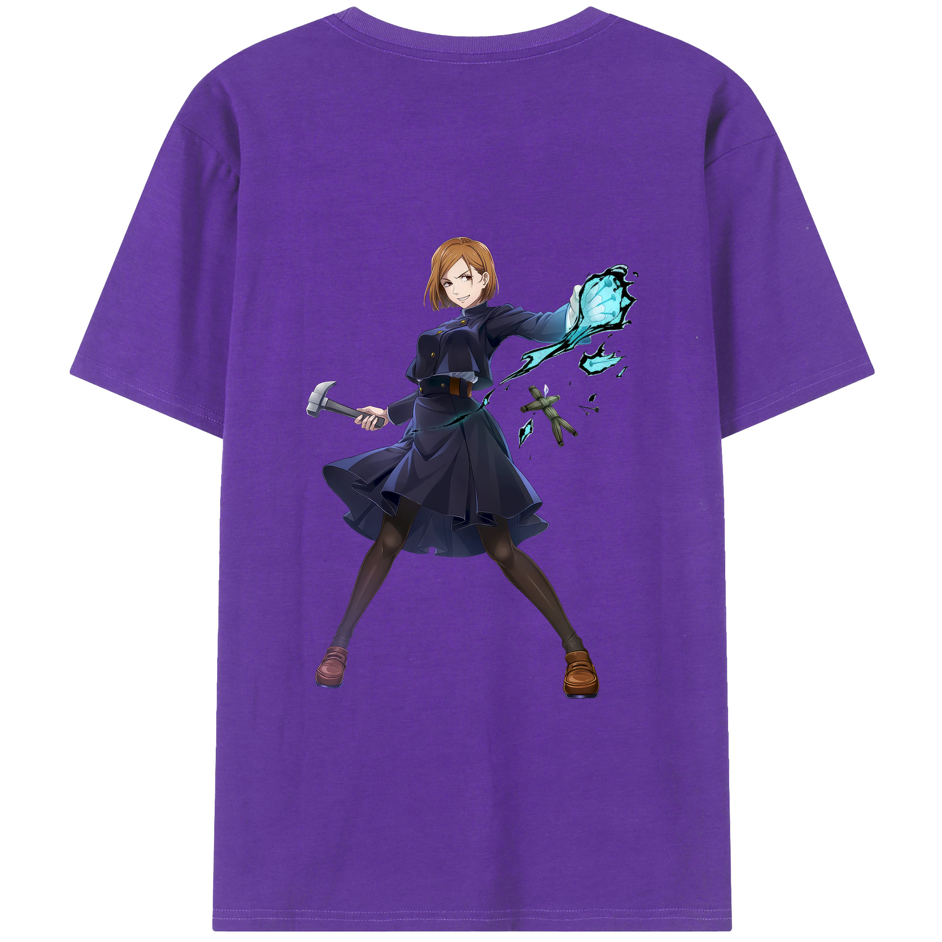 （画像用） 呪術廻戦 Jujutsu Kaisen 綿100％ メンズ半袖Tシャツ（バックプリント） 通気性