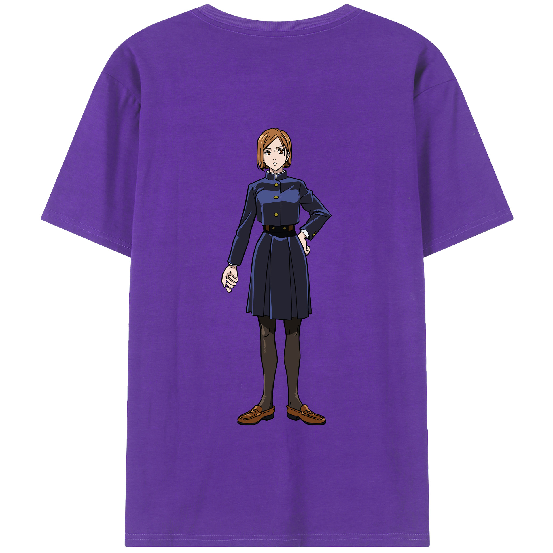 （画像用） 呪術廻戦 Jujutsu Kaisen 綿100％ メンズ半袖Tシャツ（バックプリント） 通気性