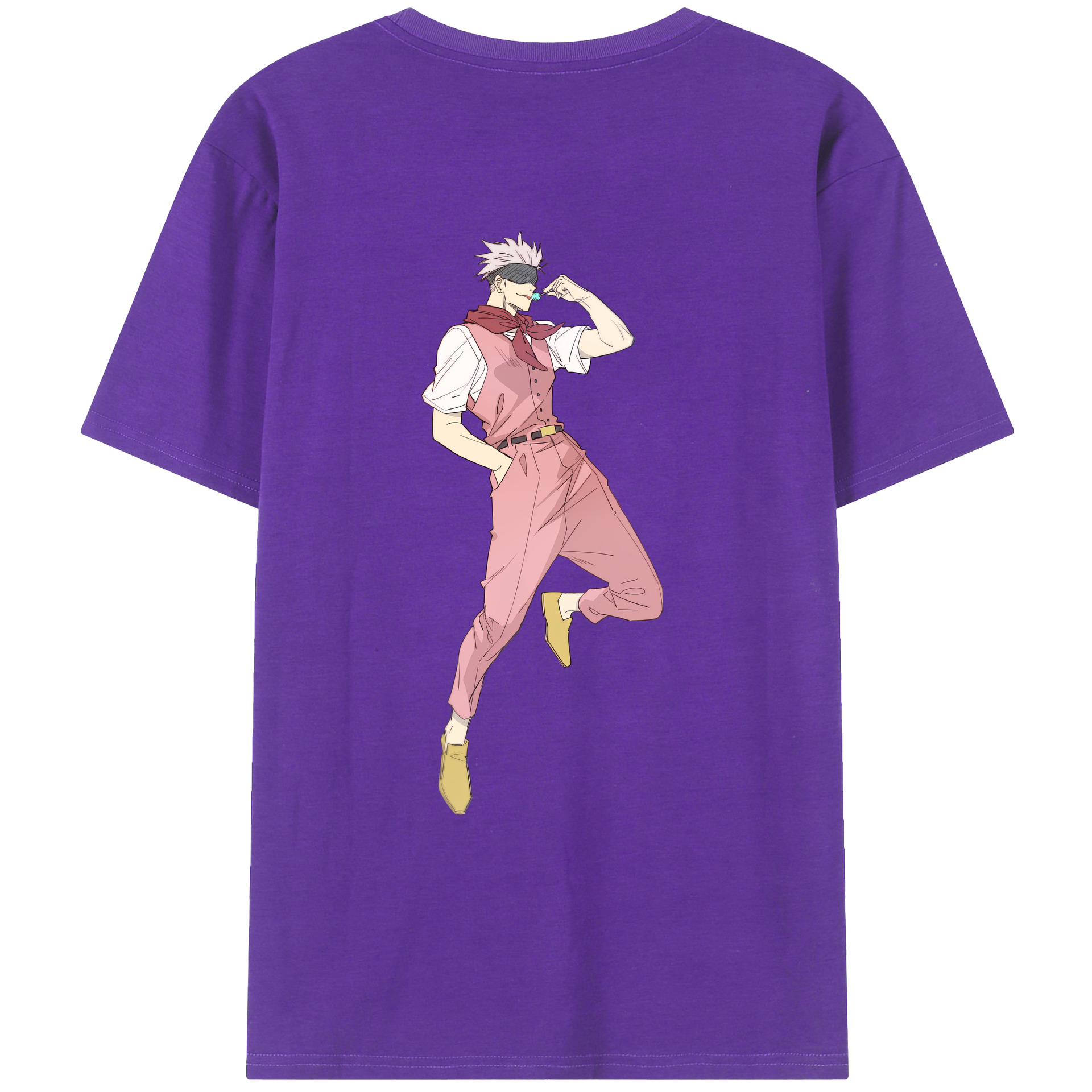 （画像用） 呪術廻戦 Jujutsu Kaisen 綿100％ メンズ半袖Tシャツ（バックプリント） 通気性