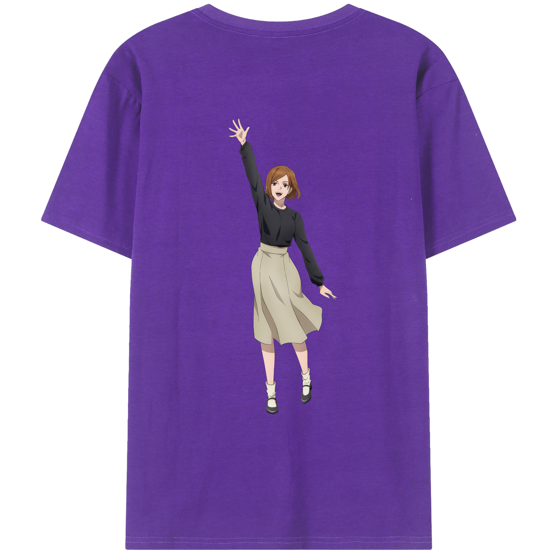 （画像用） 呪術廻戦 Jujutsu Kaisen 綿100％ メンズ半袖Tシャツ（バックプリント） 通気性