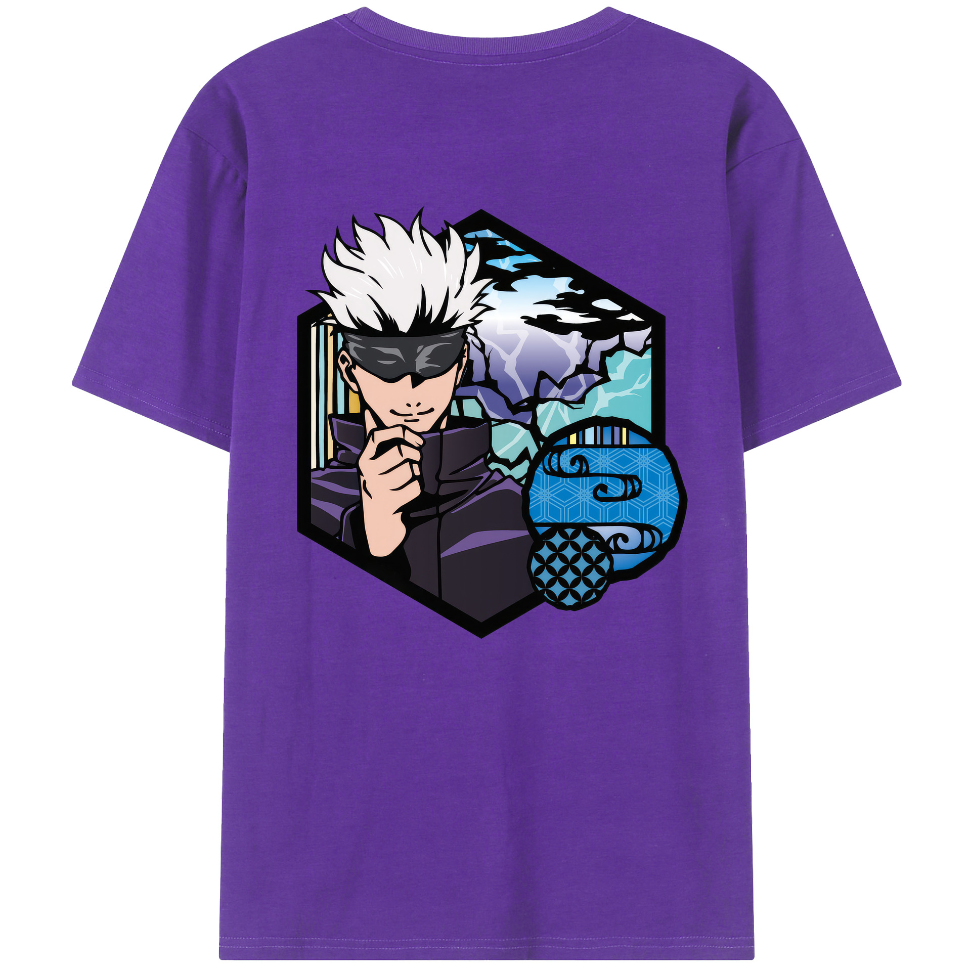 （画像用） 呪術廻戦 Jujutsu Kaisen 綿100％ メンズ半袖Tシャツ（バックプリント） 通気性