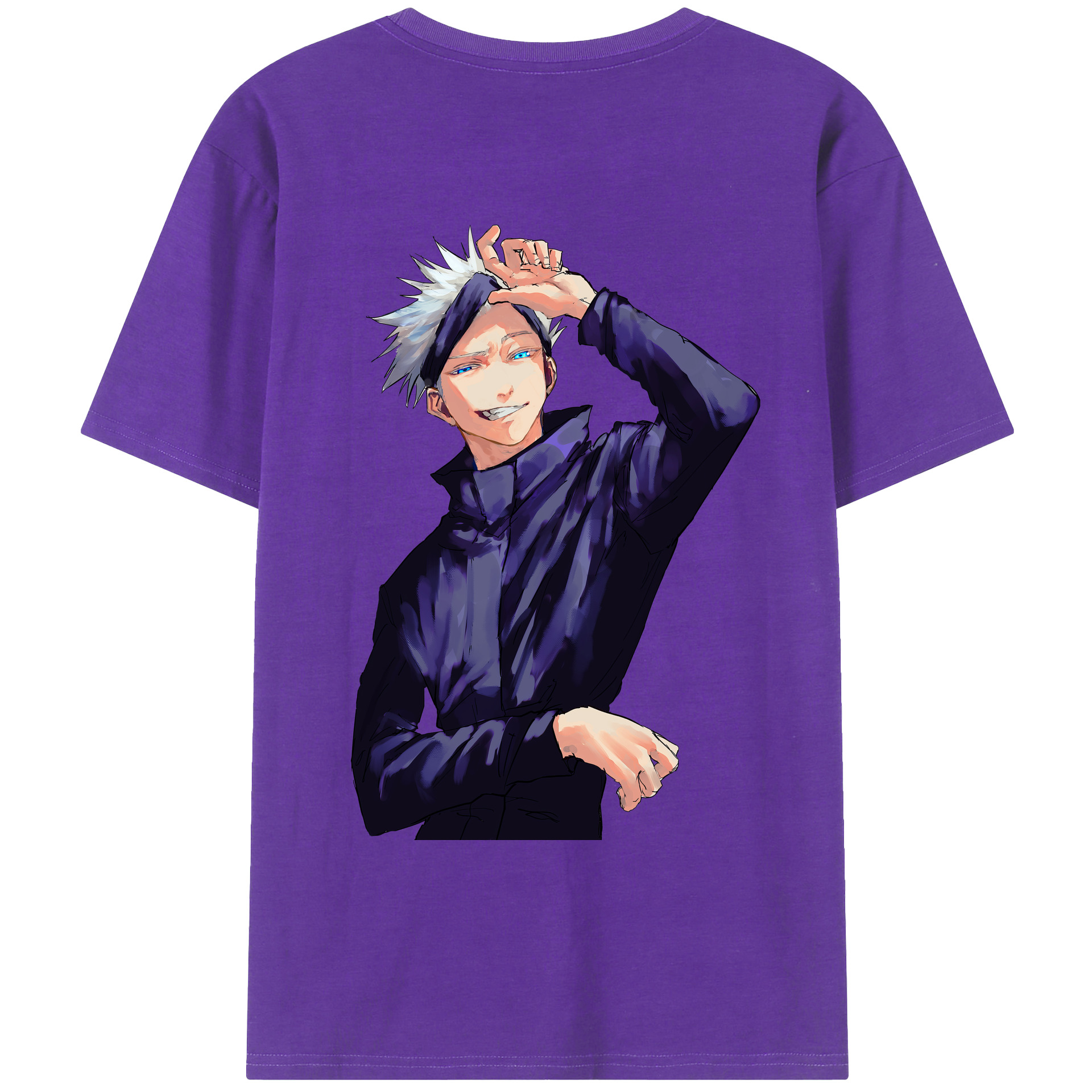 （画像用） 呪術廻戦 Jujutsu Kaisen 綿100％ メンズ半袖Tシャツ（バックプリント） 通気性