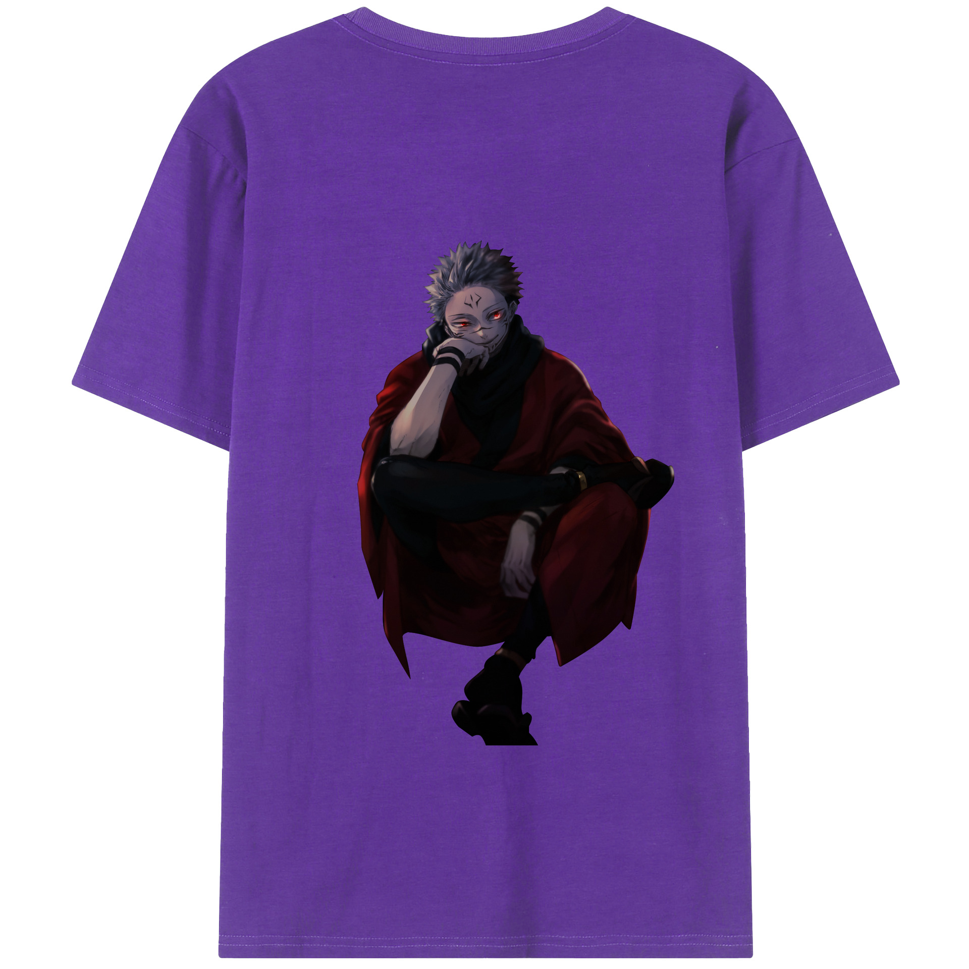 （画像用） 呪術廻戦 Jujutsu Kaisen 綿100％ メンズ半袖Tシャツ（バックプリント） 通気性