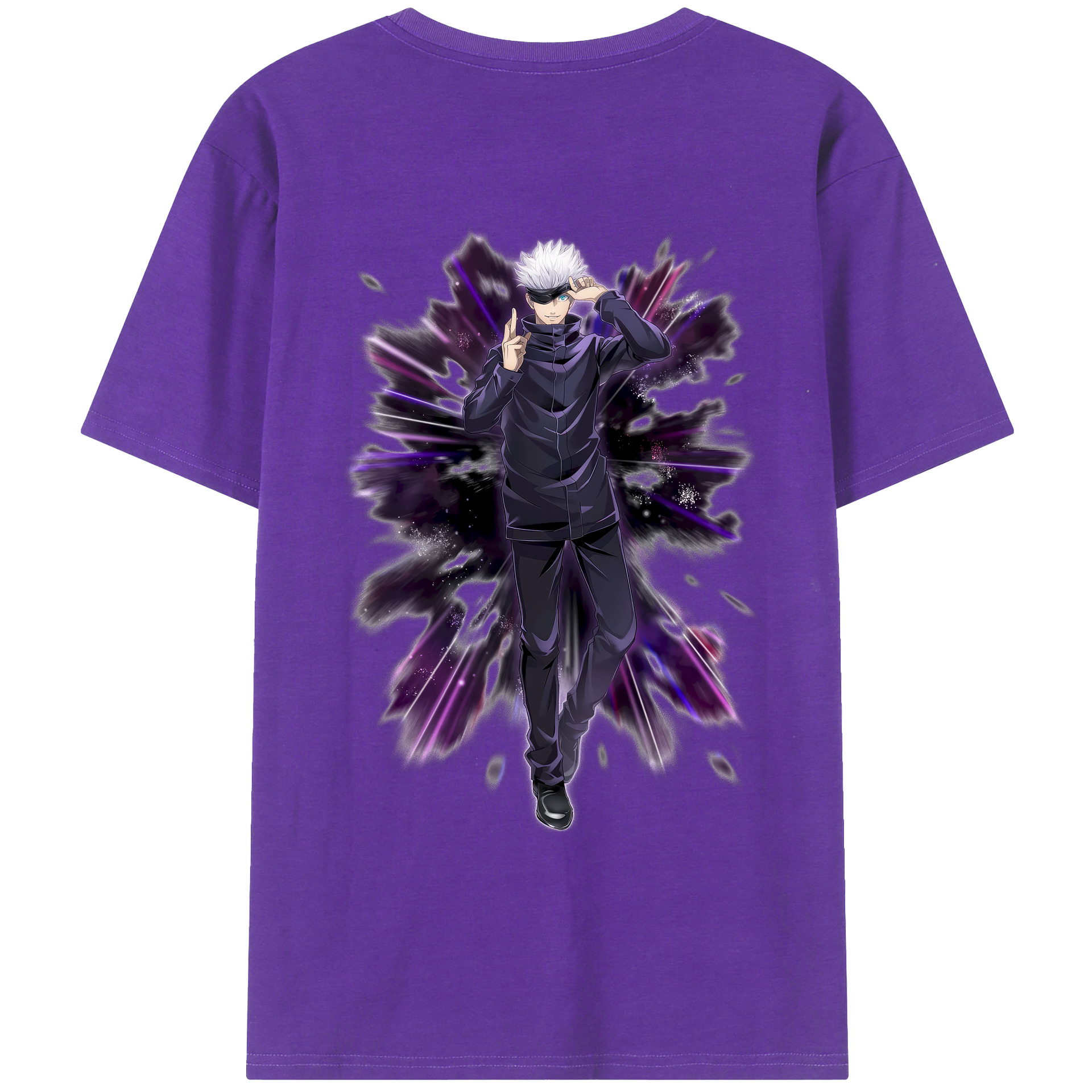 （画像用） 呪術廻戦 Jujutsu Kaisen 綿100％ メンズ半袖Tシャツ（バックプリント） 通気性