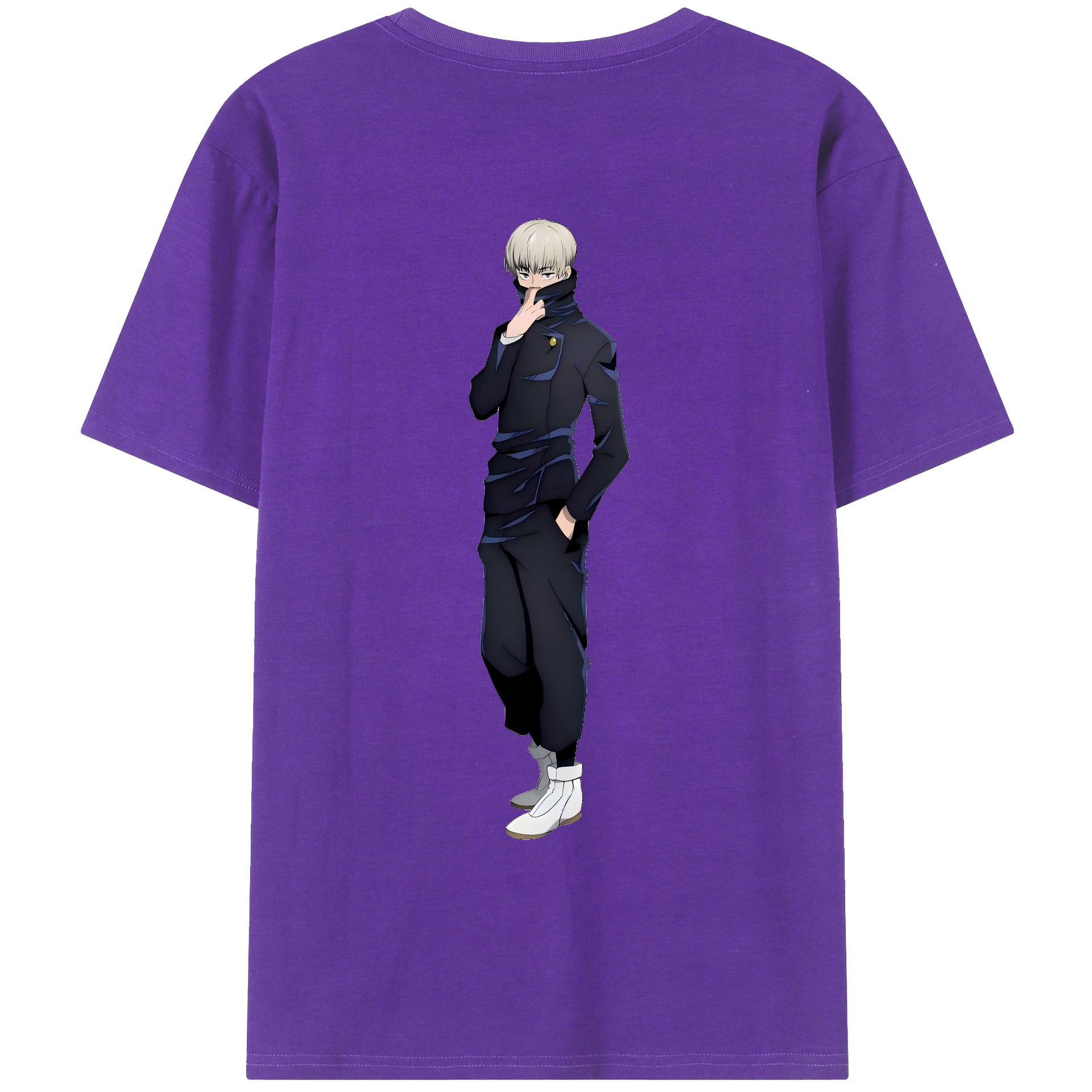（画像用） 呪術廻戦 Jujutsu Kaisen 綿100％ メンズ半袖Tシャツ（バックプリント） 通気性