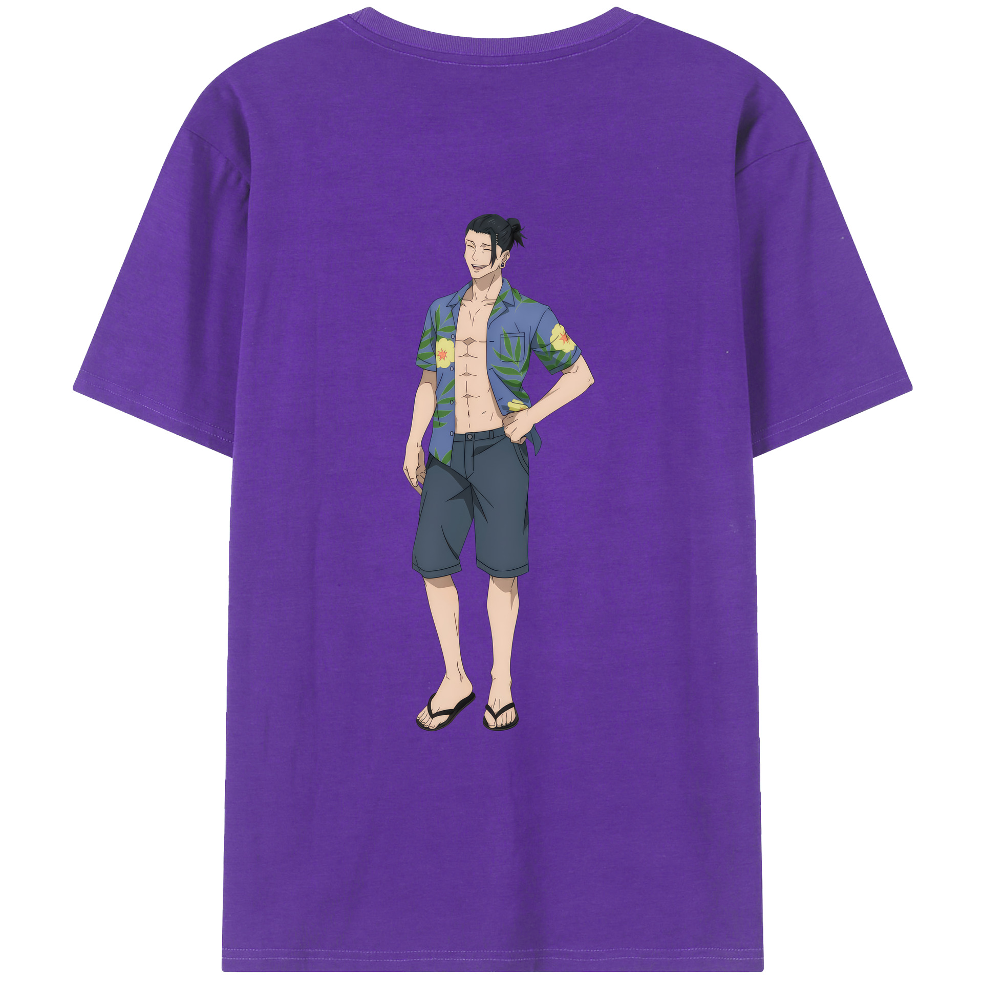 （画像用） 呪術廻戦 Jujutsu Kaisen 綿100％ メンズ半袖Tシャツ（バックプリント） 通気性