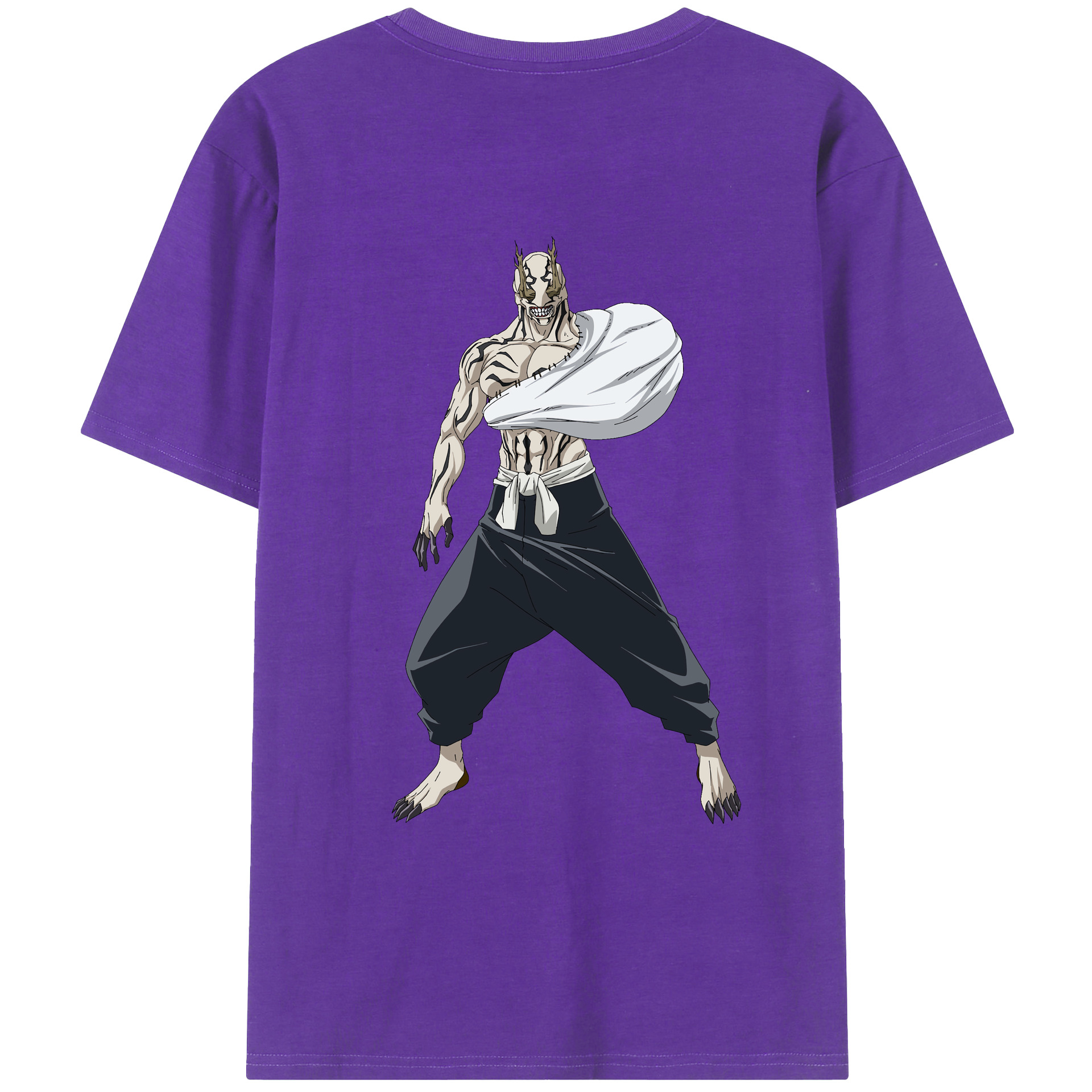 （画像用） 呪術廻戦 Jujutsu Kaisen 綿100％ メンズ半袖Tシャツ（バックプリント） 通気性