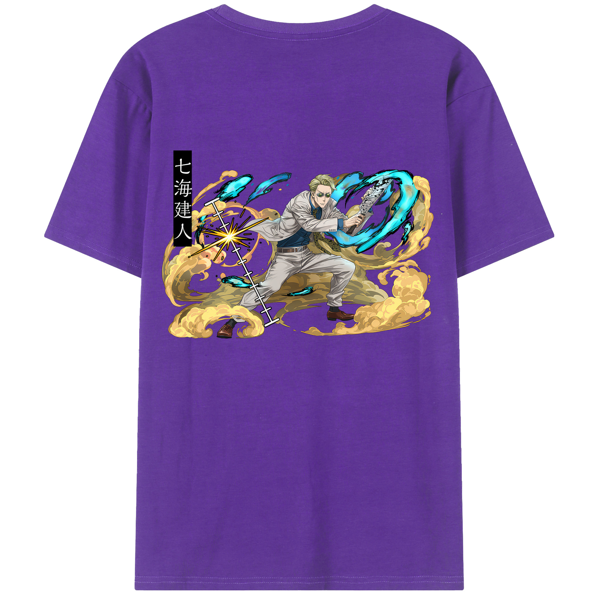 （画像用） 呪術廻戦 Jujutsu Kaisen 綿100％ メンズ半袖Tシャツ（バックプリント） 通気性