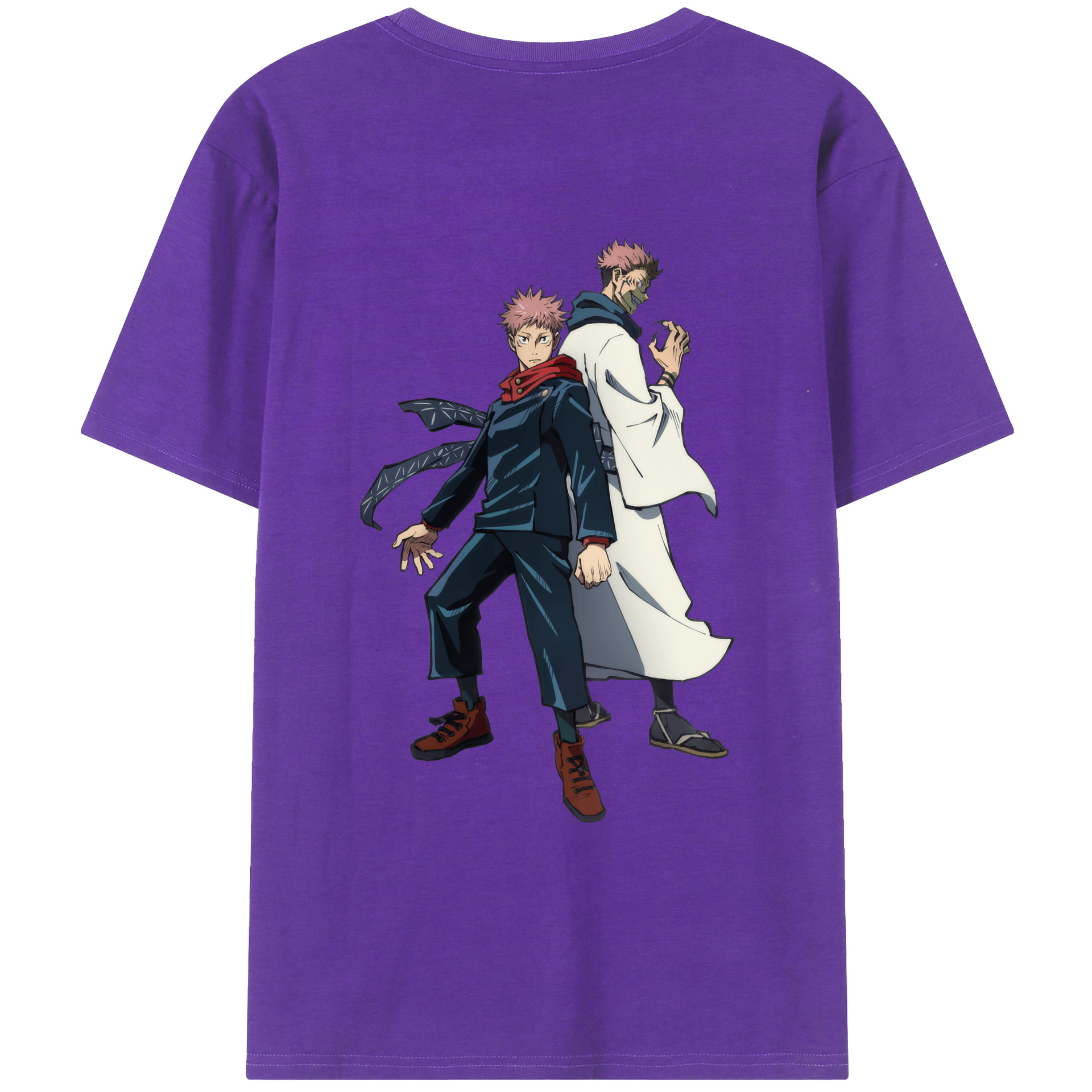 （画像用） 呪術廻戦 Jujutsu Kaisen 綿100％ メンズ半袖Tシャツ（バックプリント） 通気性