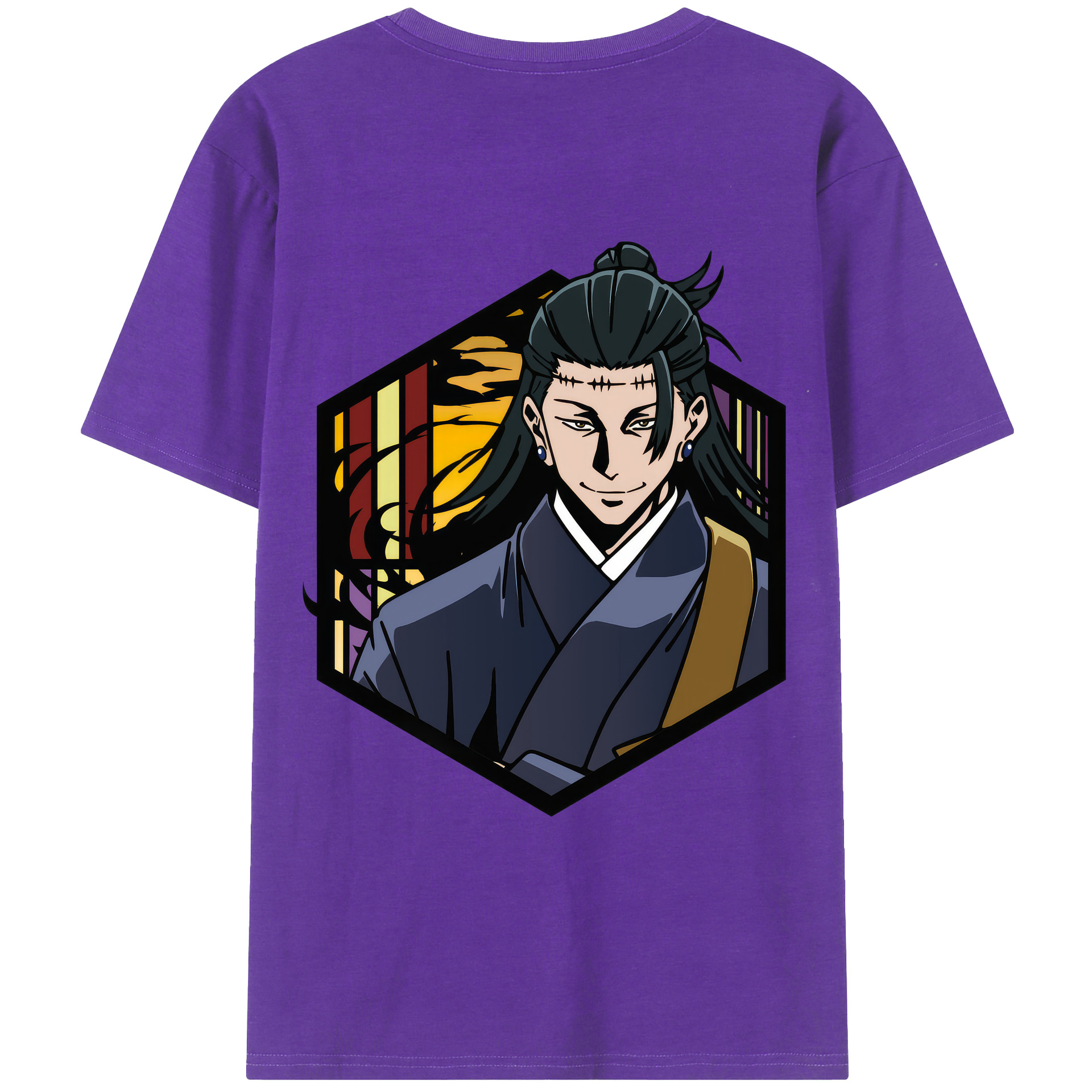 （画像用） 呪術廻戦 Jujutsu Kaisen 綿100％ メンズ半袖Tシャツ（バックプリント） 通気性