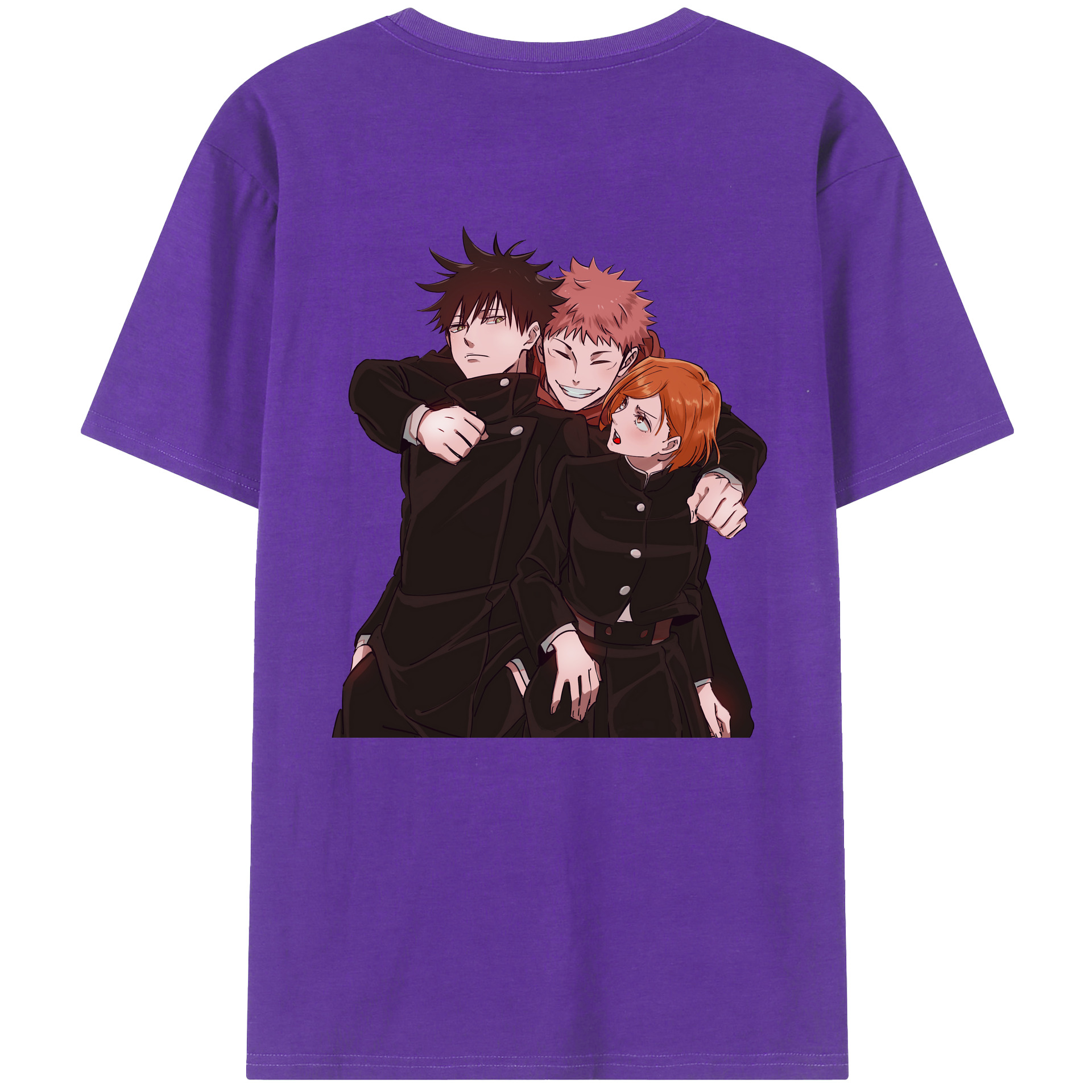 （画像用） 呪術廻戦 Jujutsu Kaisen 綿100％ メンズ半袖Tシャツ（バックプリント） 通気性