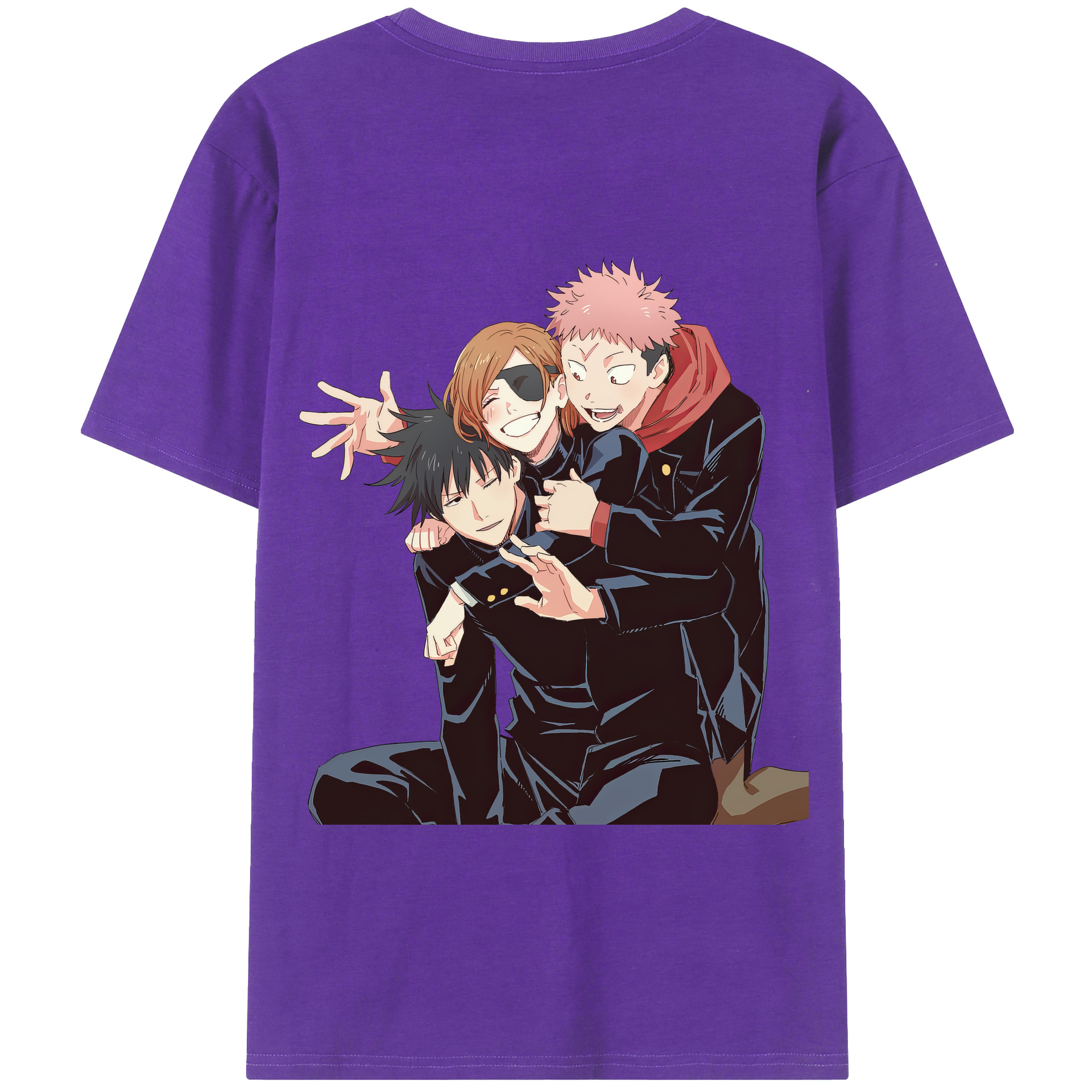 （画像用） 呪術廻戦 Jujutsu Kaisen 綿100％ メンズ半袖Tシャツ（バックプリント） 通気性
