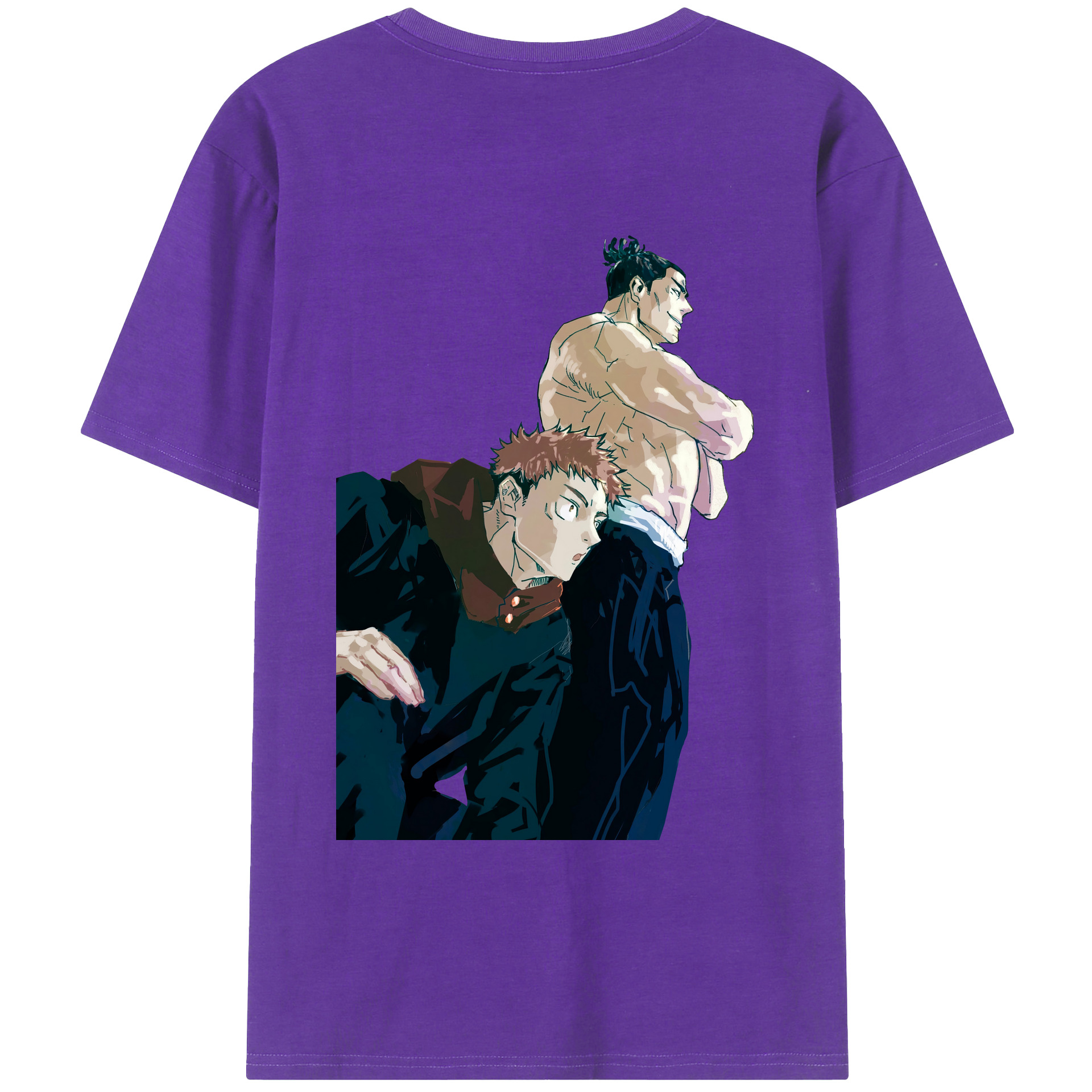 （画像用） 呪術廻戦 Jujutsu Kaisen 綿100％ メンズ半袖Tシャツ（バックプリント） 通気性