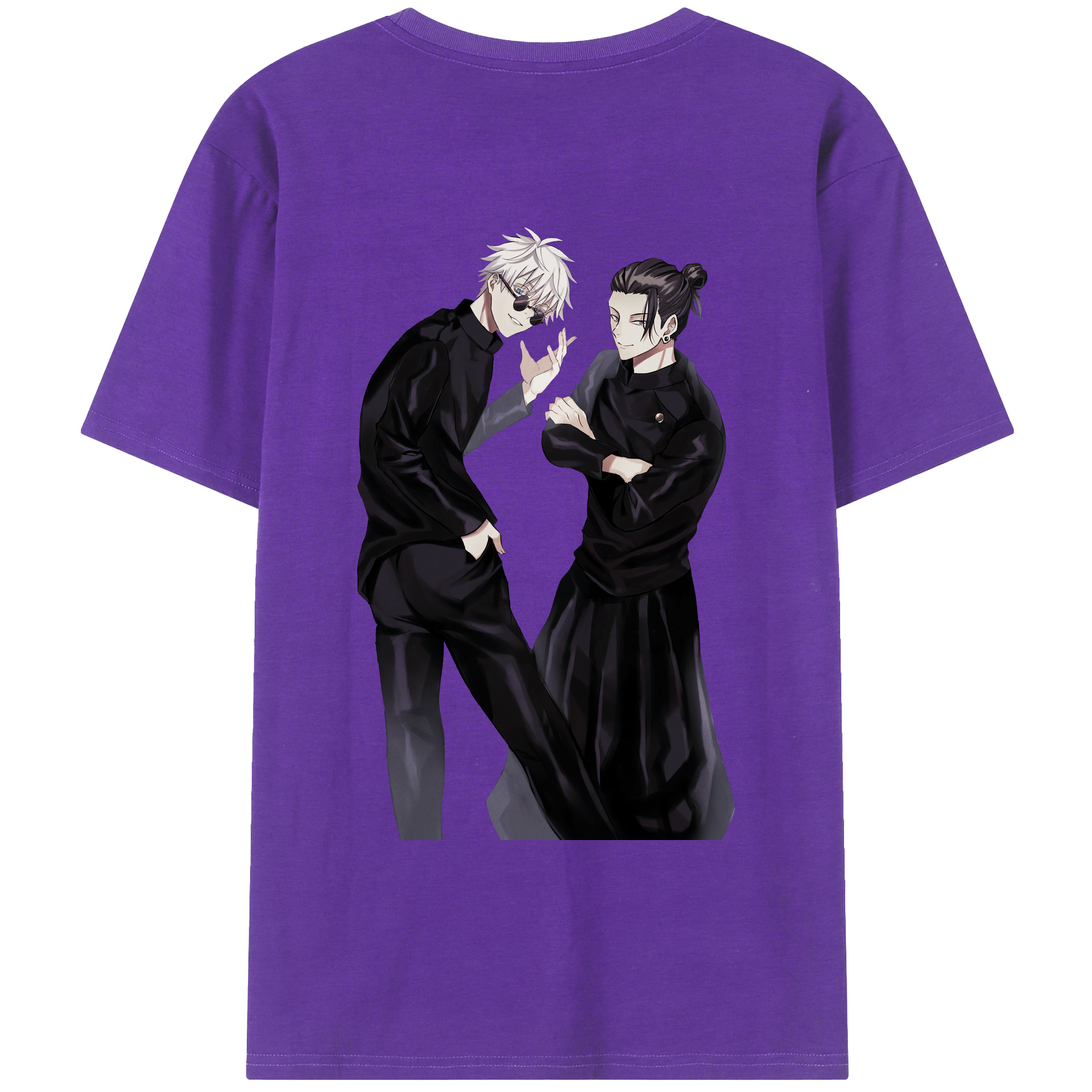 （画像用） 呪術廻戦 Jujutsu Kaisen 綿100％ メンズ半袖Tシャツ（バックプリント） 通気性