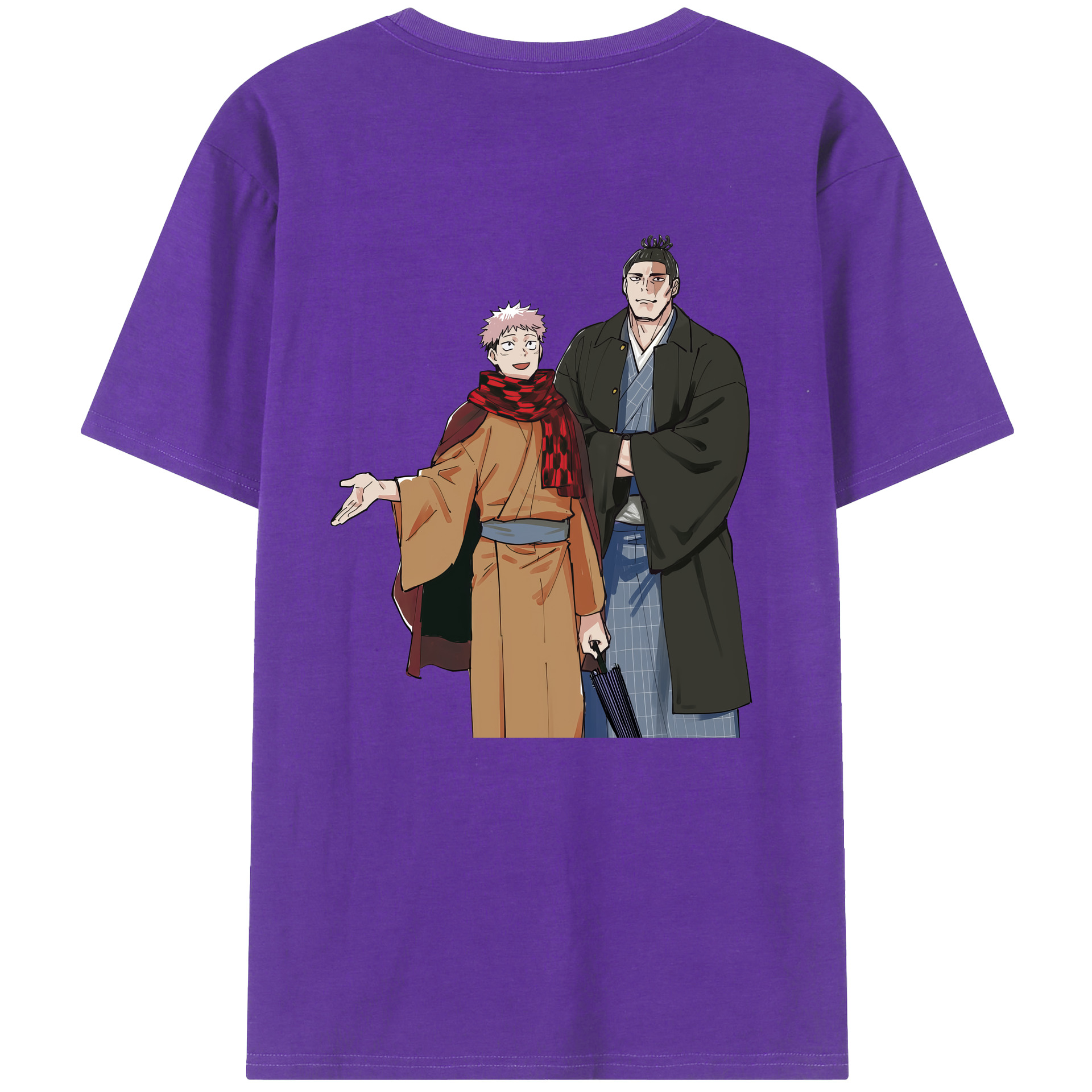（画像用） 呪術廻戦 Jujutsu Kaisen 綿100％ メンズ半袖Tシャツ（バックプリント） 通気性
