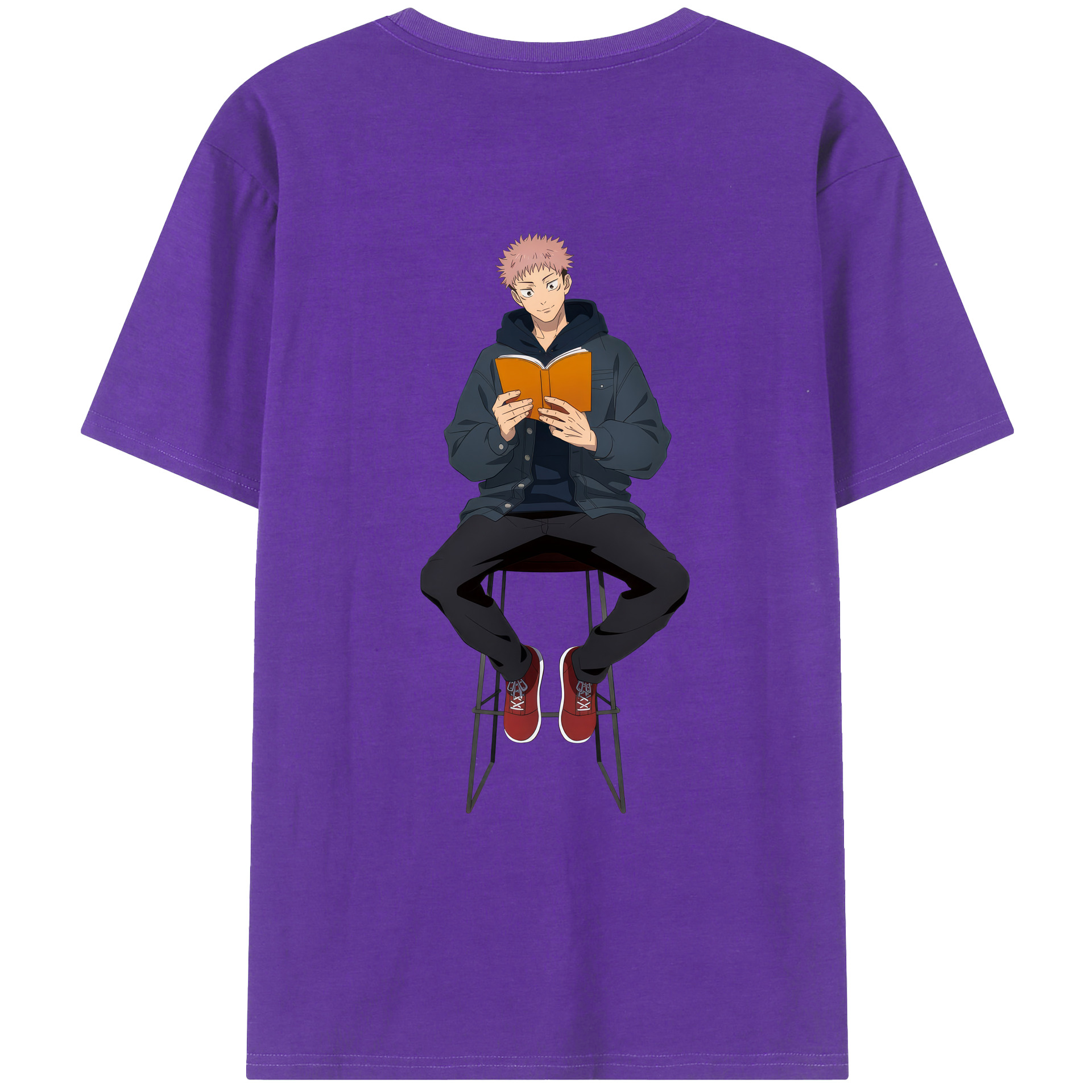 （画像用） 呪術廻戦 Jujutsu Kaisen 綿100％ メンズ半袖Tシャツ（バックプリント） 通気性